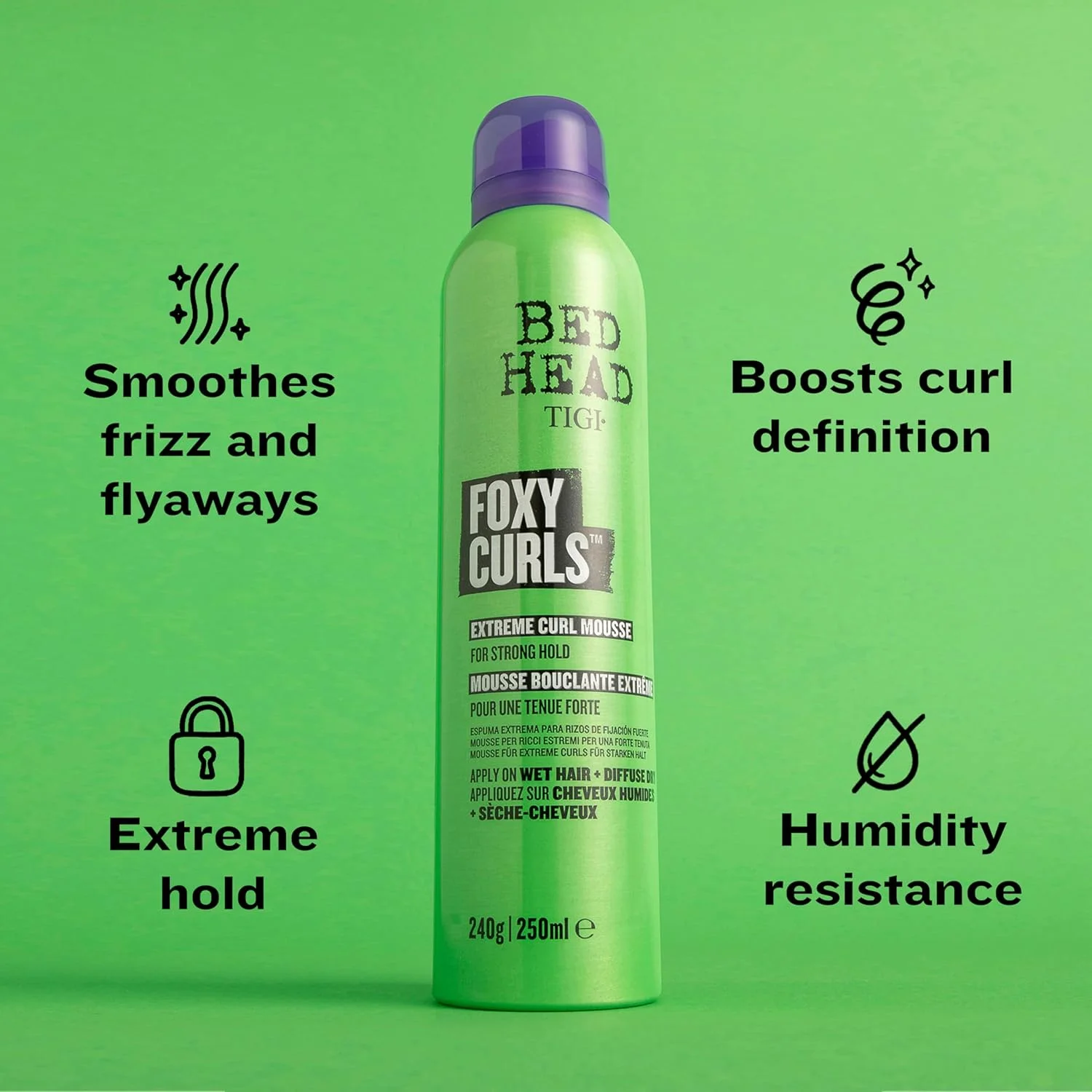 موس موی فر TIGI Bed Head Foxy Curls برای حالت دهی قوی 250 میل