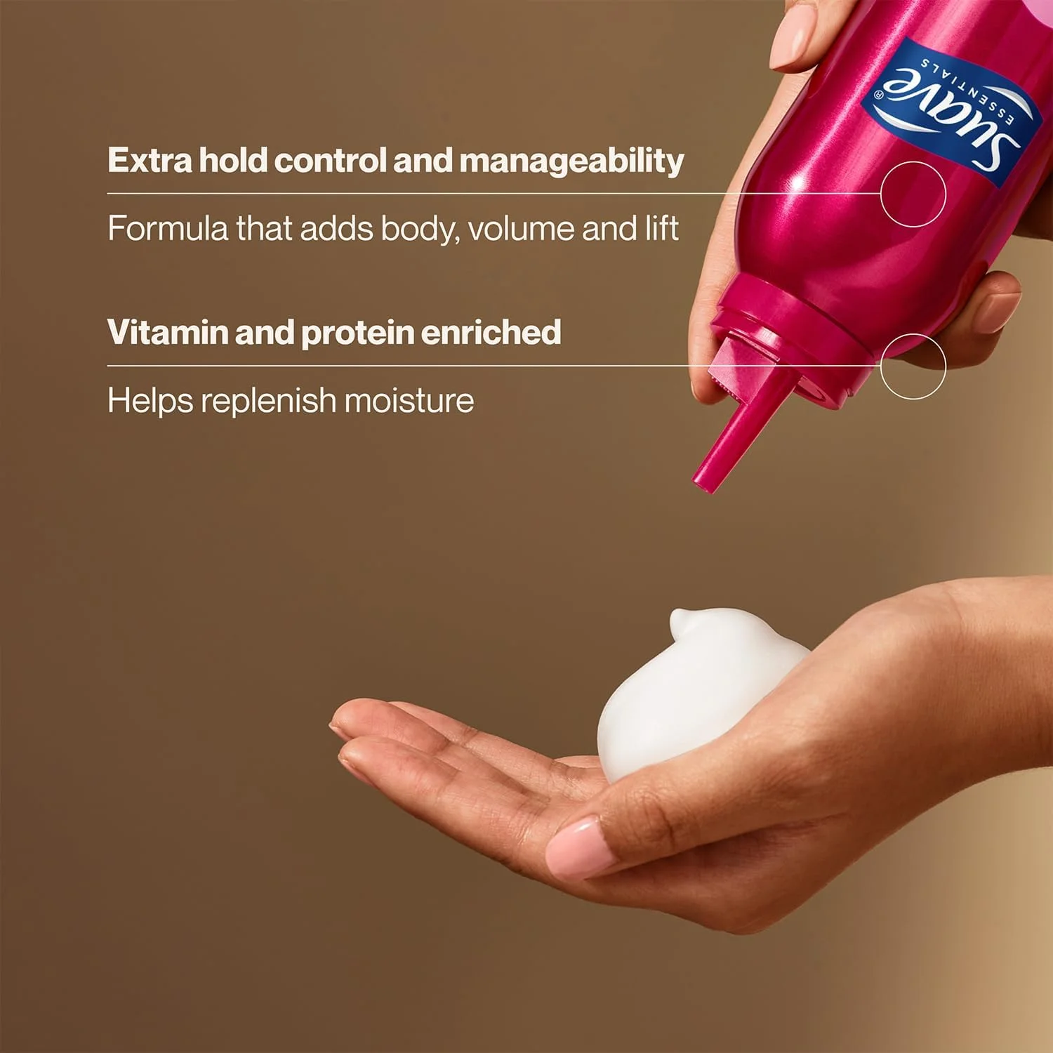 موس موی حالت دهنده قوی برای موهای فر، موج دار و انواع مو، مرطوب کننده و مغذی، فوم معطر 255 گرم (بسته 2 عددی)