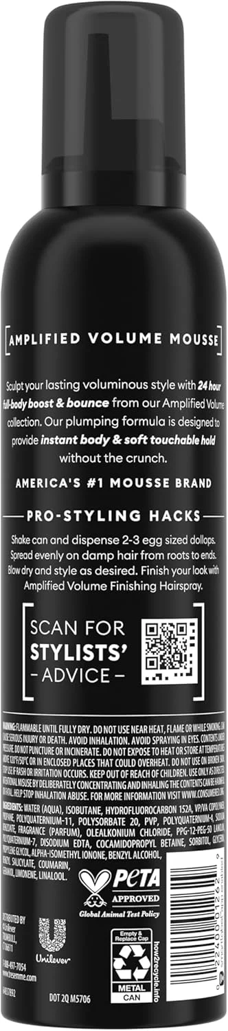 موس حجم دهنده مو TRESemmé، افزایش حجم مو تا 24 ساعت با فناوری Pro Lock، 310 میلی لیتر