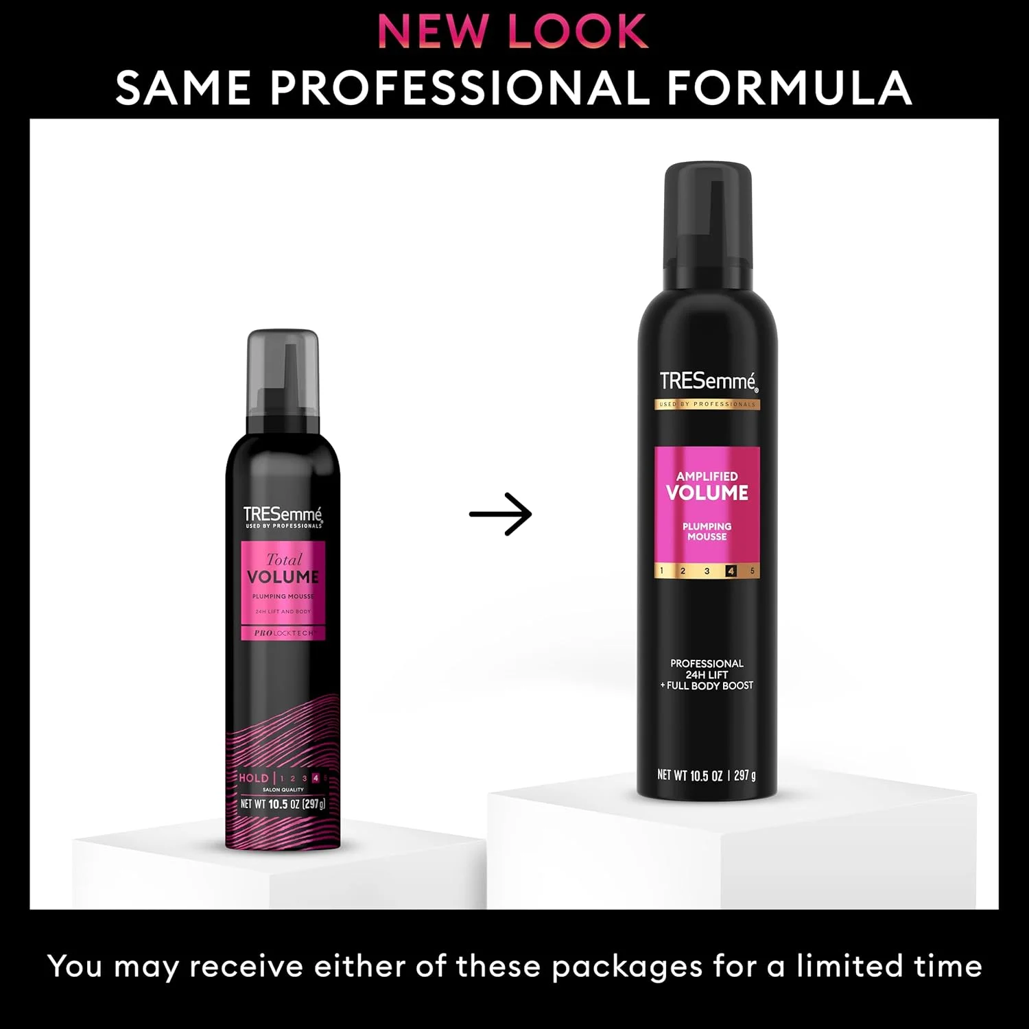 موس حجم دهنده مو TRESemmé، افزایش حجم مو تا 24 ساعت با فناوری Pro Lock، 310 میلی لیتر