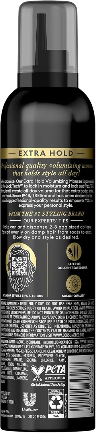 موس موی TRESemmé بسته 2 عددی + ماسک مو ترمیم کننده کراتین - بدون الکل، ضد رطوبت، ضد وز (مجموعه 3 تکه)