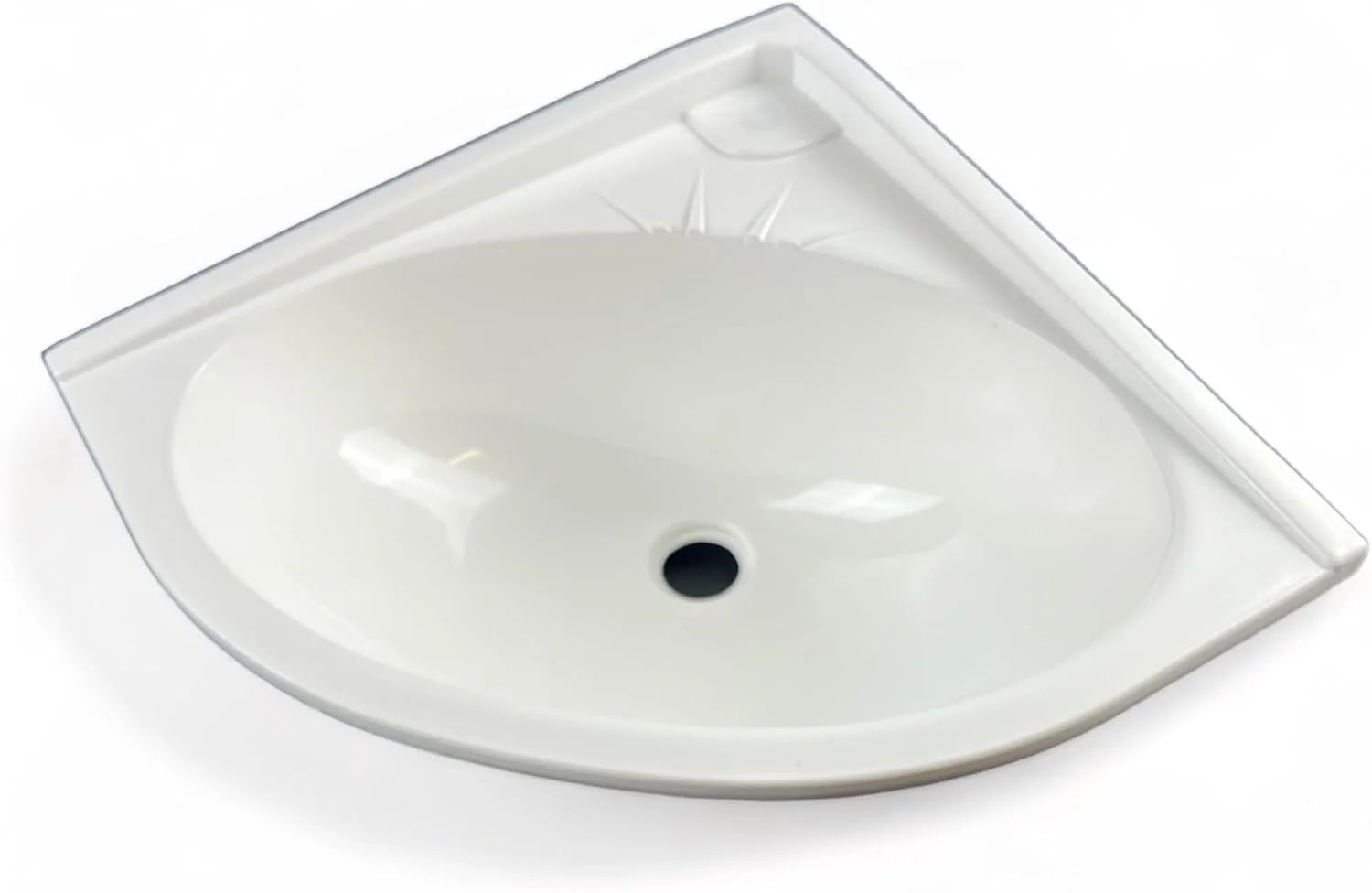 روشویی گوشه ای کاروان و کمپر مدل 24642، رنگ سفید