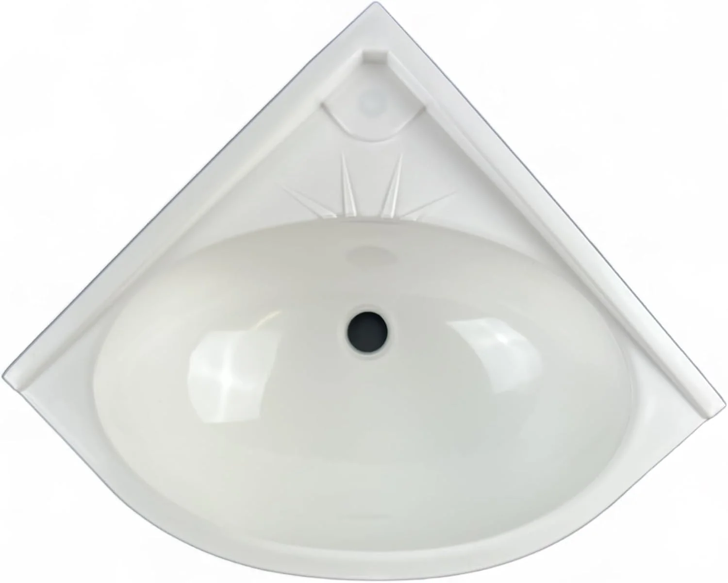 روشویی گوشه ای کاروان و کمپر مدل 24642، رنگ سفید