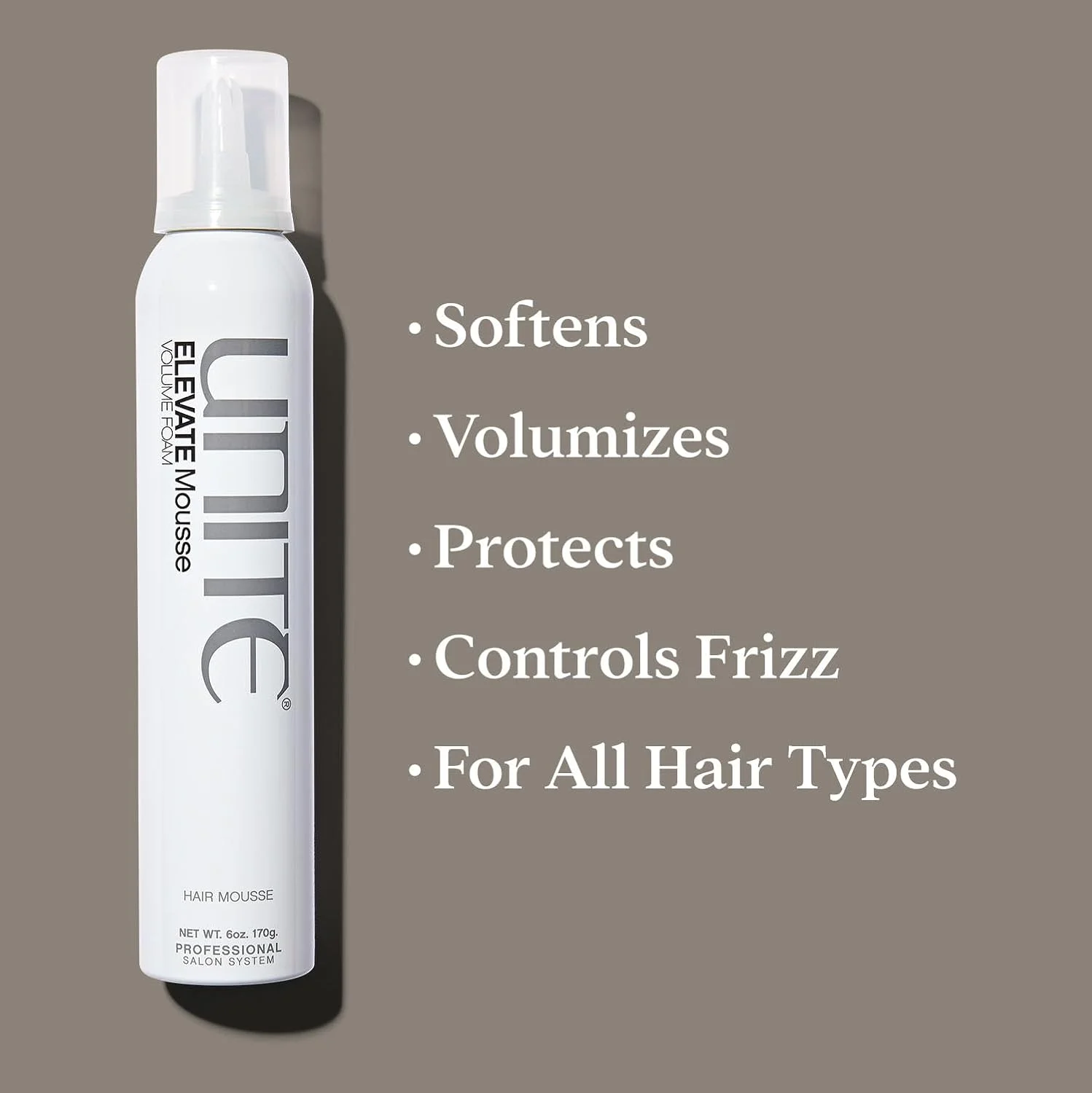 موس حجم دهنده مو یونایت هیر - ELEVATE - حجم دهنده، نگهدارنده و درخشان کننده مو بدون وز برای انواع مو - محافظت در برابر اشعه ماوراء بنفش و حرارت - 177 میلی لیتر موس حجم دهنده مو یونایت هیر - ELEVATE - حجم دهنده، نگهدارنده و درخشان کننده مو بدون وز برای انواع مو - محافظت در برابر اشعه ماوراء بنفش و حرارت - 177 میلی لیتر