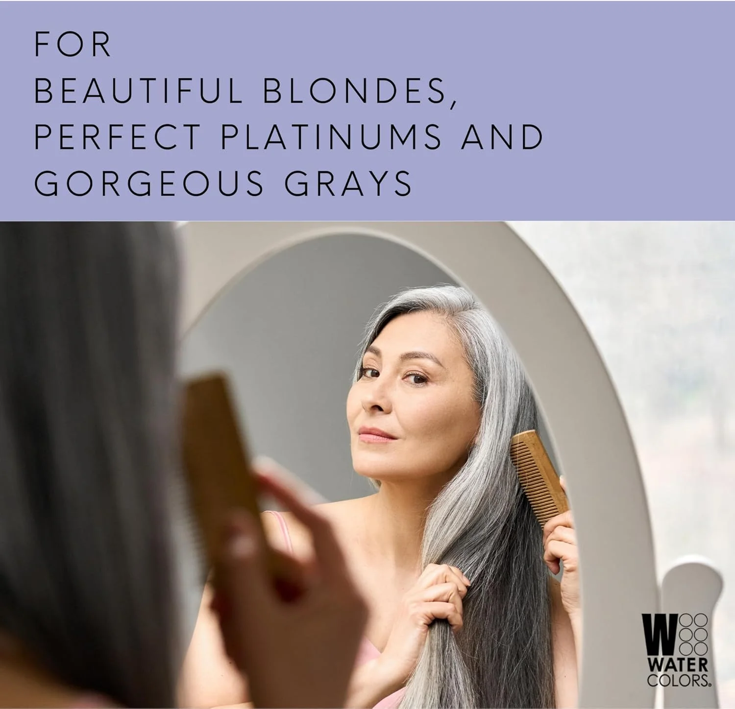 موس فوم نرم کننده و ضد زردی موهای بلوند، پلاتینه، دکلره شده، نقره ای، خاکستری، دودی و مسی Watercolors Ice Whip - بنفش یاسی 192 میلی لیتر (1 بسته)