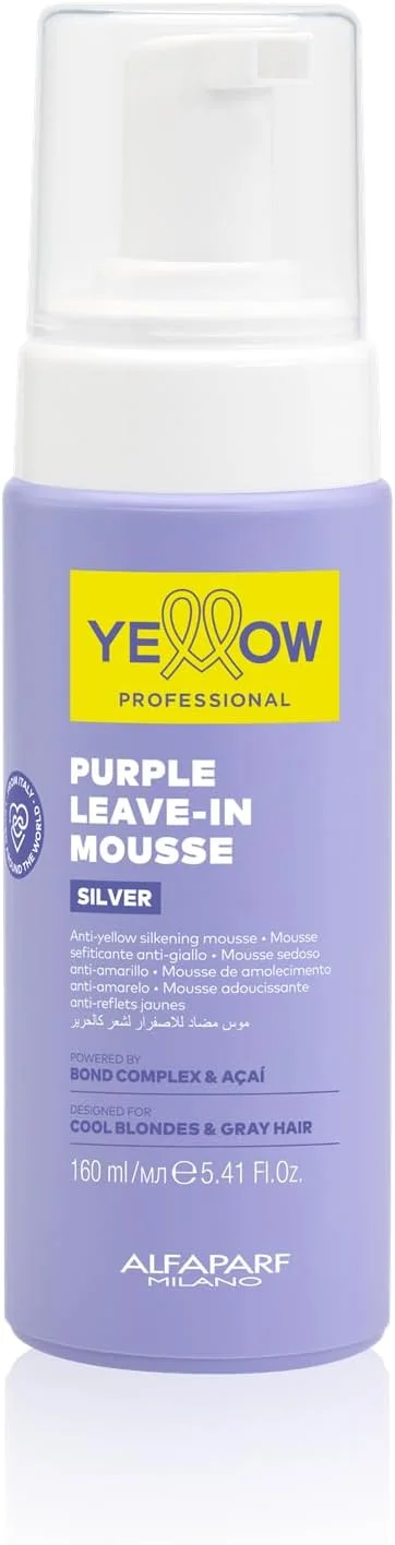 موس مو بنفش نقره ای یلو پروفشنال مناسب موهای بلوند، خاکستری و دکلره 160 میلی لیتر