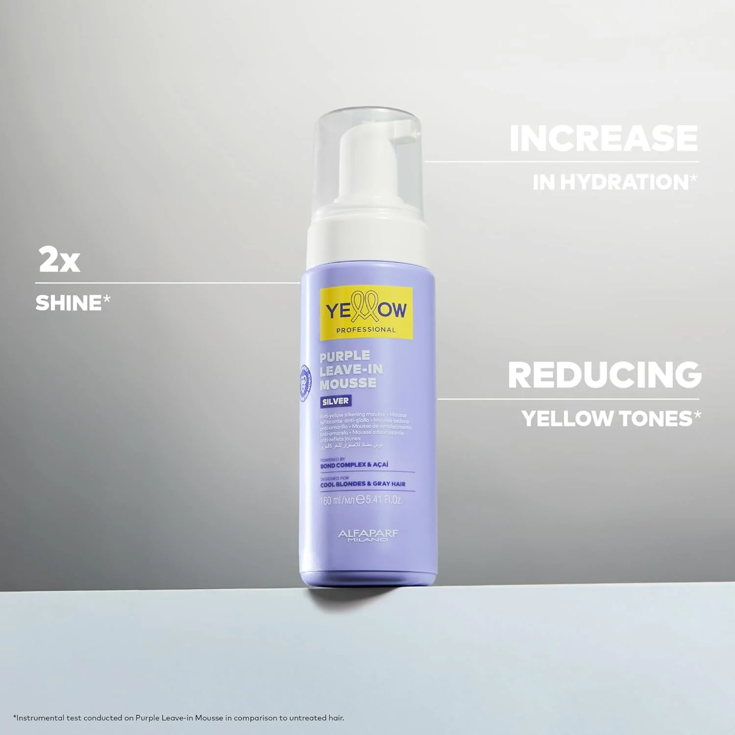 موس مو بنفش نقره ای یلو پروفشنال مناسب موهای بلوند، خاکستری و دکلره 160 میلی لیتر