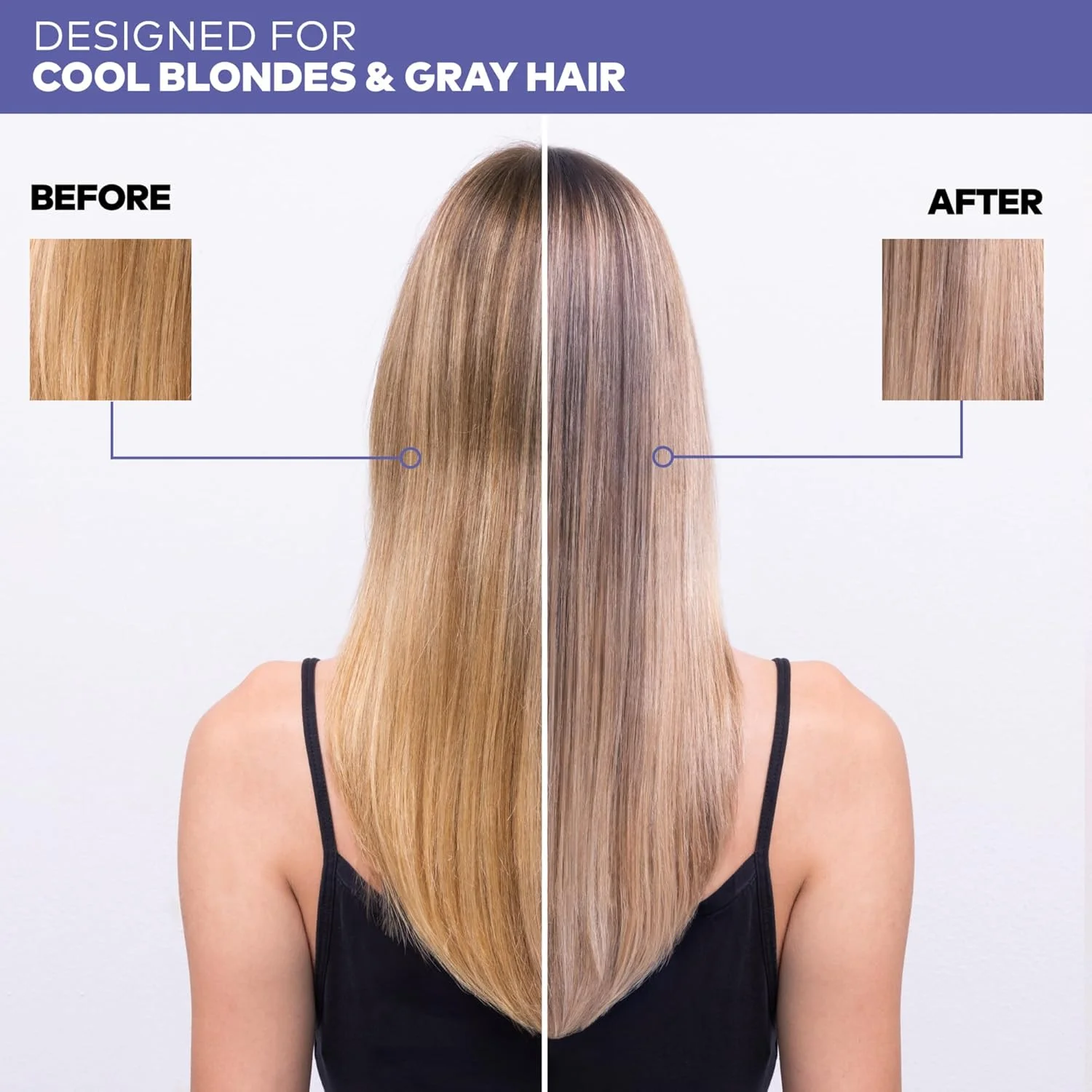 موس مو بنفش نقره ای یلو پروفشنال مناسب موهای بلوند، خاکستری و دکلره 160 میلی لیتر