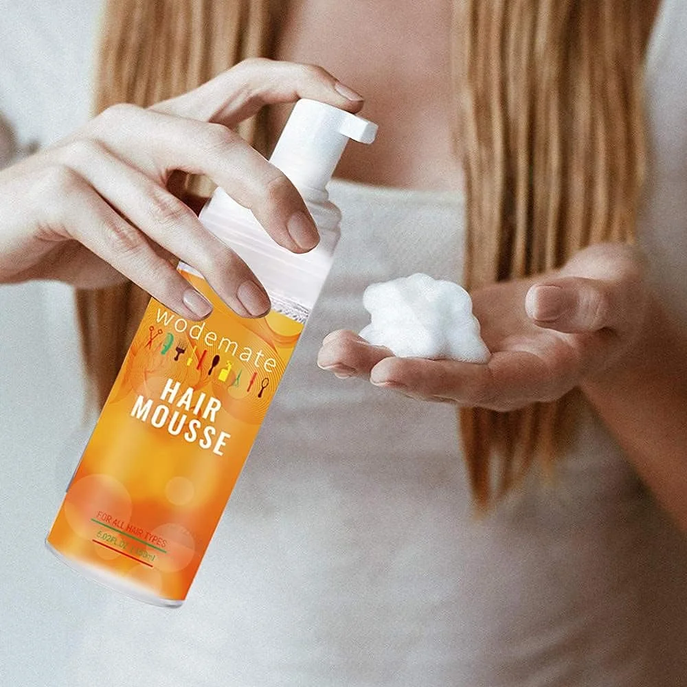 موس حالت دهنده موهای فر، کلاه گیس یا بافت، موس کنترل لبه های بسیار قوی مقاوم در برابر رطوبت، ضد وز بادوام با حس انعطاف پذیر، فوم موس حالت دهنده مو برای انواع مو