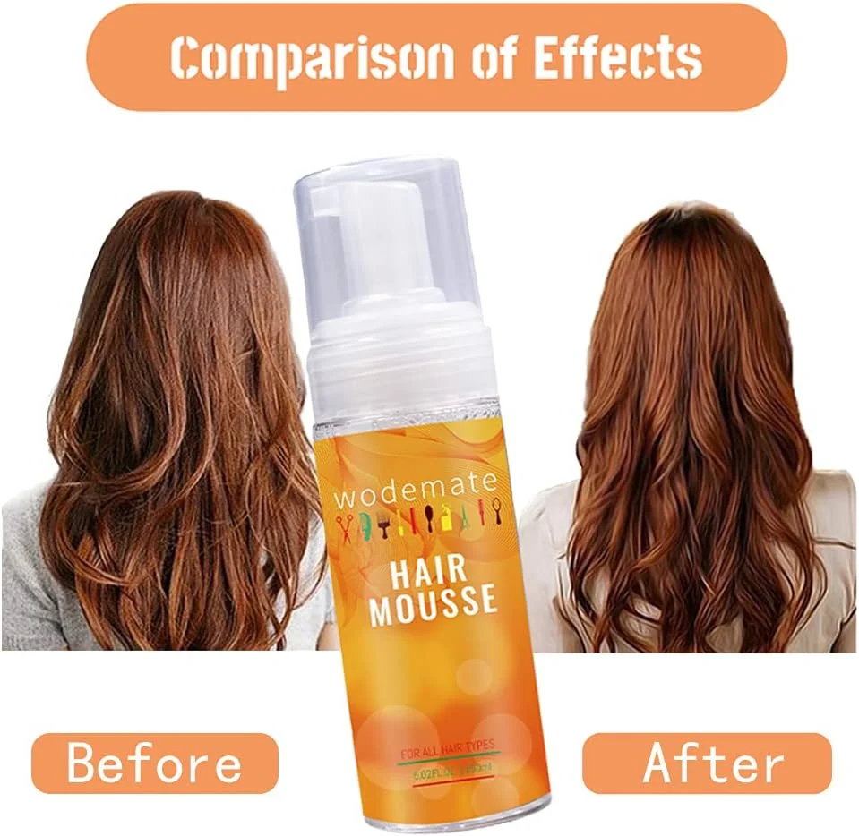 موس حالت دهنده موهای فر، کلاه گیس یا بافت، موس کنترل لبه های بسیار قوی مقاوم در برابر رطوبت، ضد وز بادوام با حس انعطاف پذیر، فوم موس حالت دهنده مو برای انواع مو