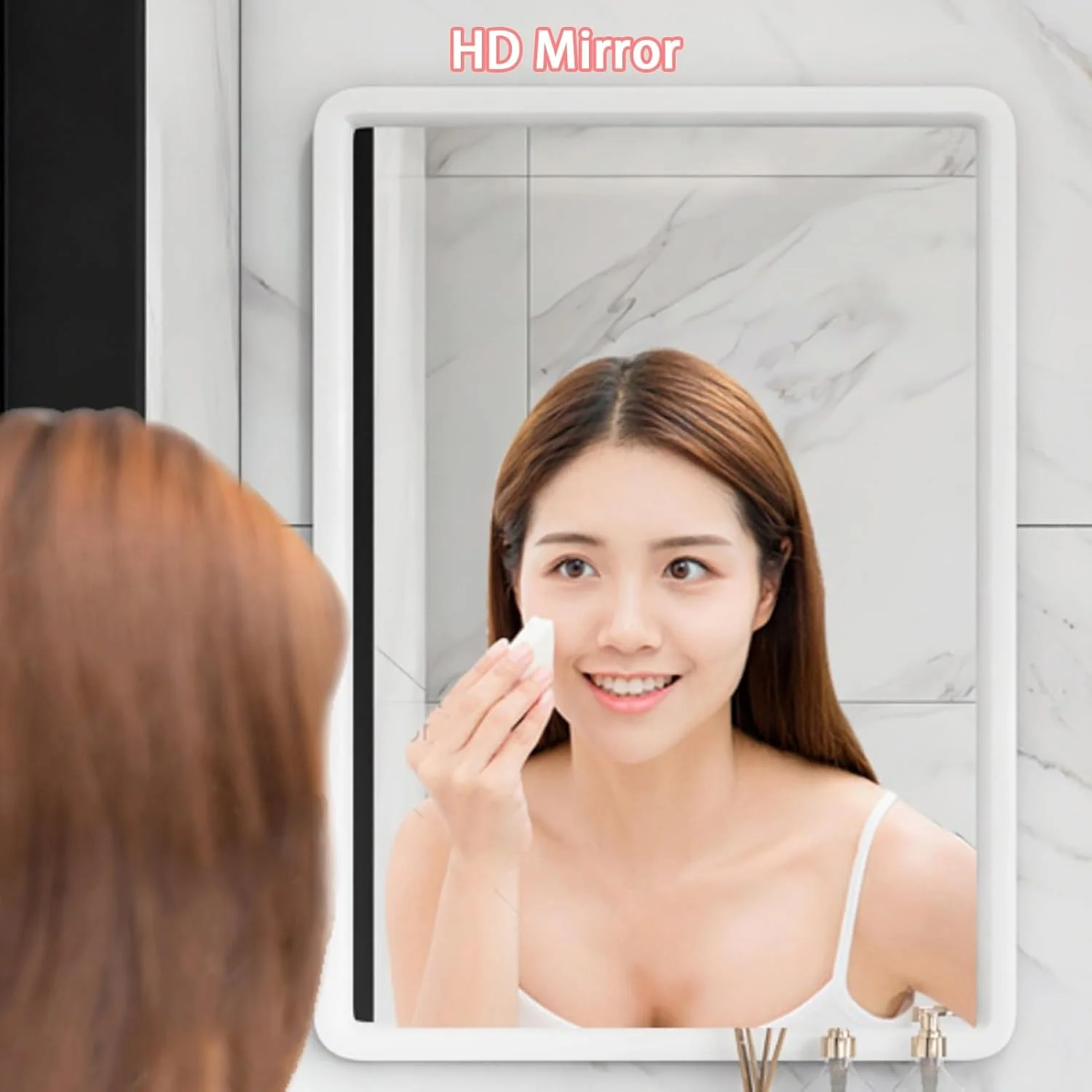 روشویی کنجی YUGXTH، روشویی مثلثی کنجی، کاسه روشویی سرامیکی با کابینت آینه دار سرامیکی، روشویی مناسب فضاهای کوچک (48 سانتی متر)