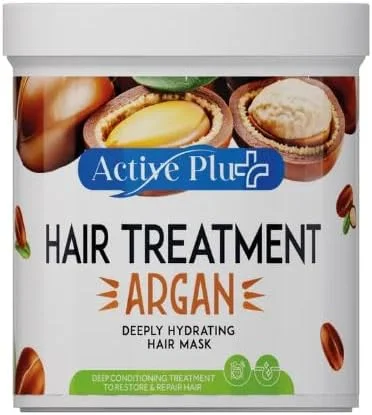 ماسک مو آرگان اکتیو پلاس - آبرسانی و ترمیم عمقی | ماسک مو مغذی برای موهای خشک، آسیب دیده و وز | بازگرداندن درخشش و نرمی - 500 میلی لیتر