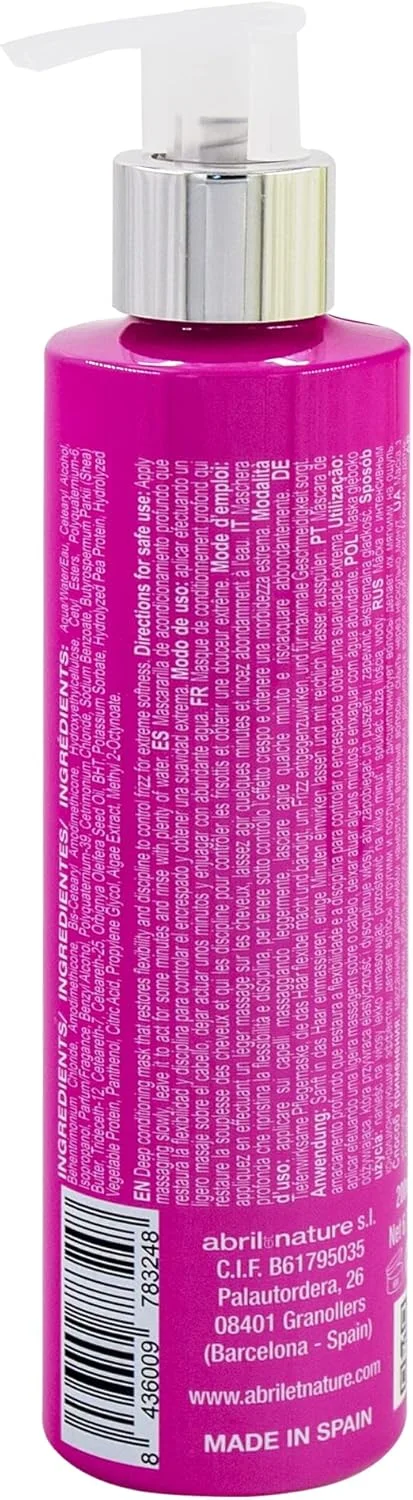 ابریل ات نیچر - Nature Frizz - ماسک مو - برای موهای وز - مرطوب کننده و صاف کننده مو - موها را نرم تر و براق تر می کند - درمان حرفه ای آرایشگاهی - 200 میلی لیتر