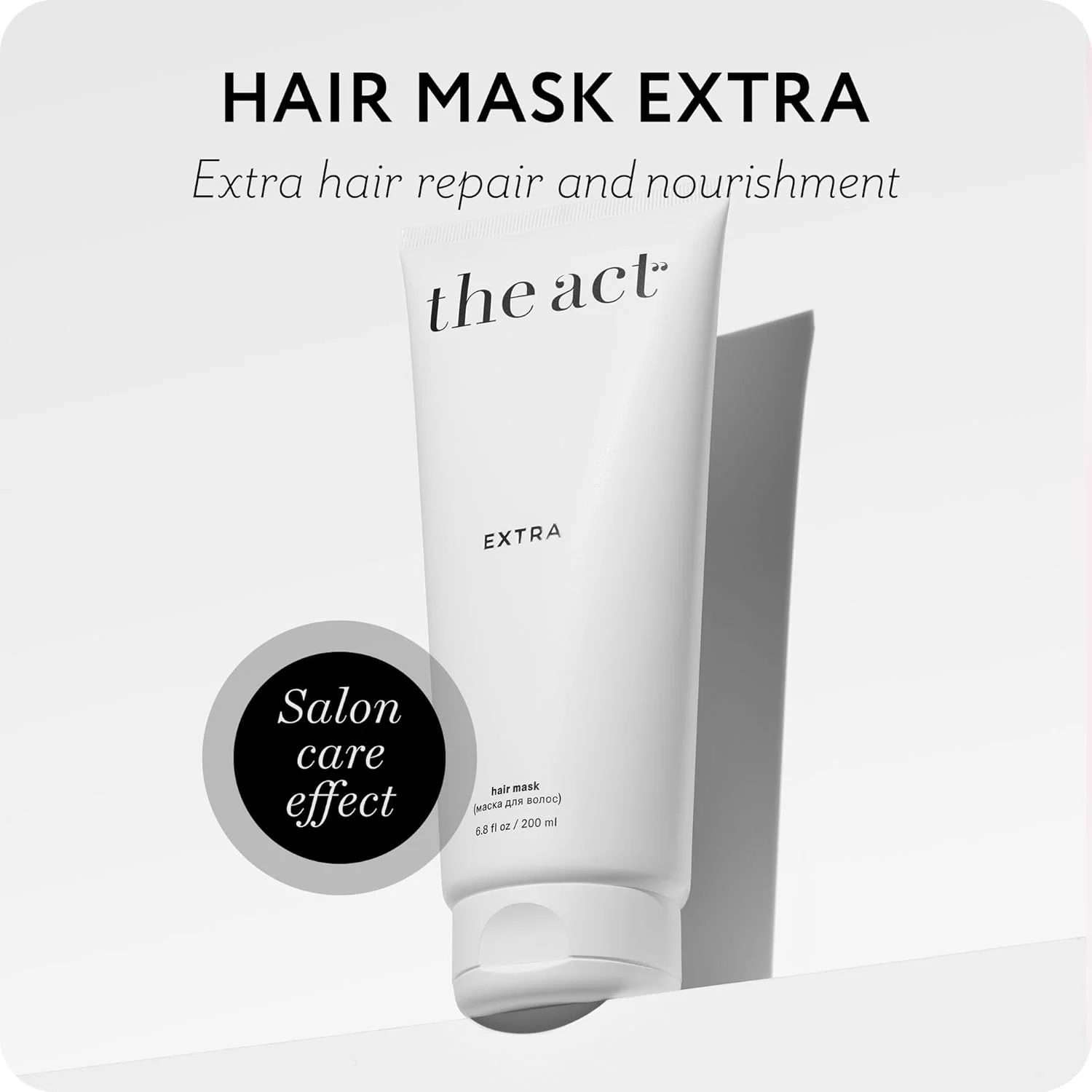 ماسک مو اکسترا از اکت لبز – درمان ترمیم کننده عمیق با روغن کرچک و کراتین – ماسک مو آبرسان و مغذی برای موهای خشک، آسیب دیده و وز – 240 گرم