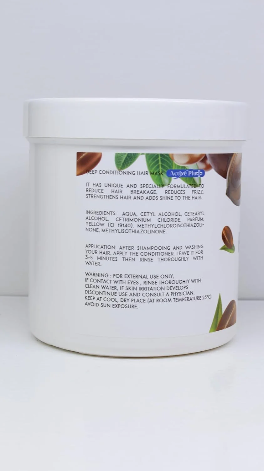 ماسک مو آرگان اکتیو پلاس - آبرسانی و ترمیم عمقی | ماسک مو مغذی برای موهای خشک، آسیب دیده و وز | بازگرداندن درخشش و نرمی - 500 میلی لیتر