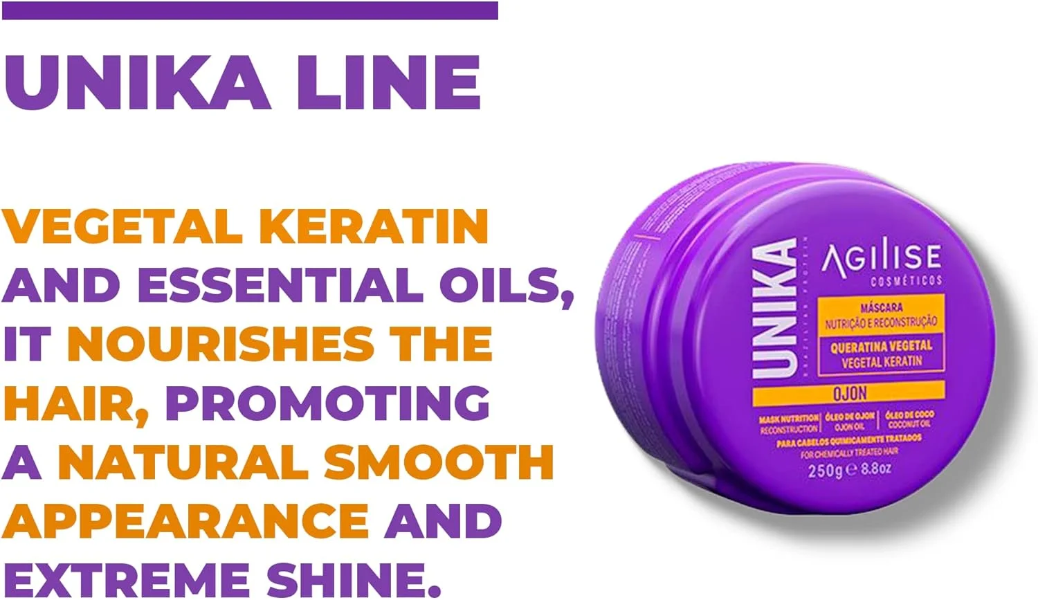 ماسک موی آجیلیز Unika Ojon Home Care - مراقبت از موهای آسیب دیده، محصولات ضد وز مو برای زنان، ماسک بدون سولفات - کراتین گیاهی، روغن نارگیل، روغن اوجون، وگان - 250 گرم ماسک موی آجیلیز Unika Ojon Home Care - مراقبت از موهای آسیب دیده، محصولات ضد وز مو برای زنان، ماسک بدون سولفات - کراتین گیاهی، روغن نارگیل، روغن اوجون، وگان - 250 گرم