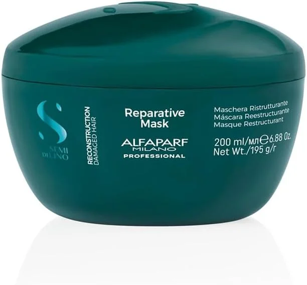 ماسک ترمیم کننده موهای آسیب دیده آلفاپارف میلانو، سمی دی لینو، بازسازی کننده، 200 میلی لیتر
