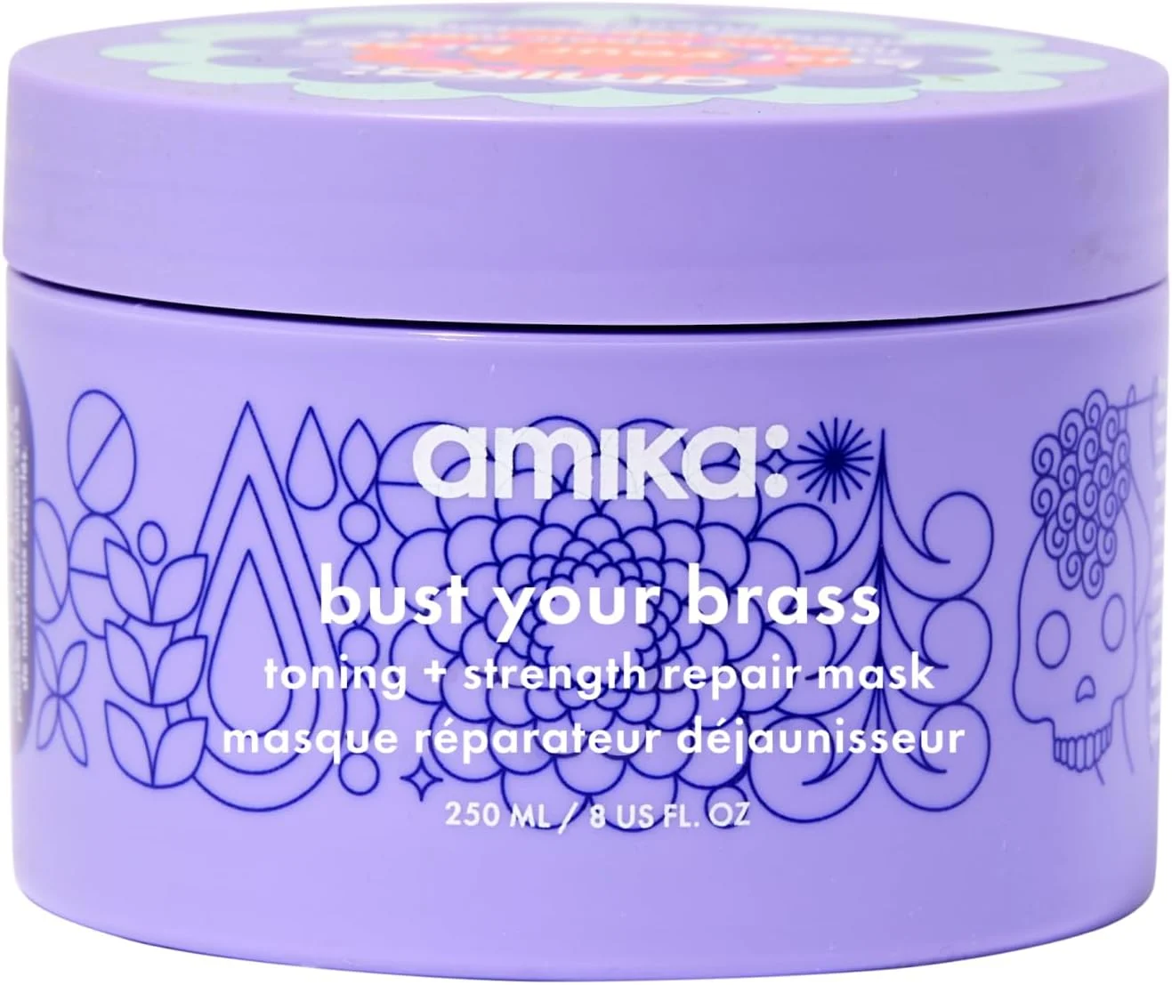 ماسک مو ترمیم کننده و خنک کننده رنگ بلوند Amika Bust Your Brass