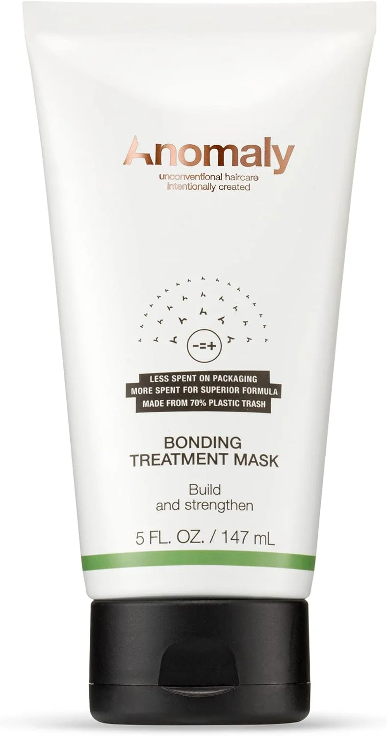 ماسک درمانی پیوند آنومالی با کراتین برای موهای خشک و آسیب دیده | تقویت و محافظت | بدون سولفات و پارابن | بسته بندی سازگار با محیط زیست و پایدار از پلاستیک اقیانوسی، 5 اونس مایع، سفید