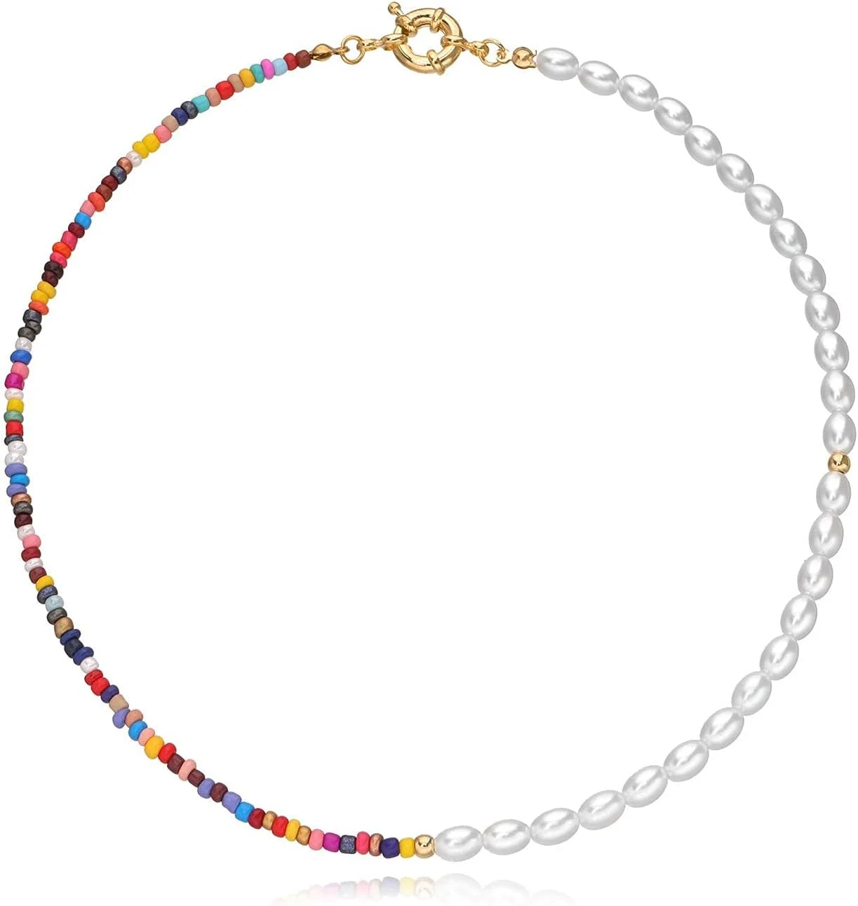 گردنبند مهره ای رنگارنگ Wellike، چوکر مرواریدی مهره ای برای زنان دختران نوجوان مردان دست ساز مهره ای رنگارنگ چوکر بوهو Y2K جواهرات گردنبند مهره ای رنگارنگ Wellike، چوکر مرواریدی مهره ای برای زنان دختران نوجوان مردان دست ساز مهره ای رنگارنگ چوکر بوهو Y2K جواهرات
