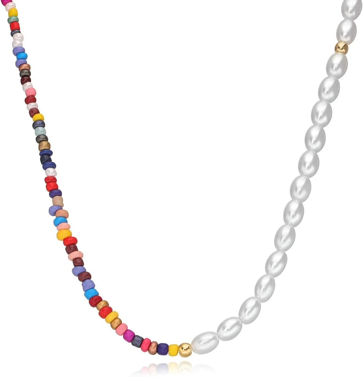 گردنبند مهره ای رنگارنگ Wellike، چوکر مرواریدی مهره ای برای زنان دختران نوجوان مردان دست ساز مهره ای رنگارنگ چوکر بوهو Y2K جواهرات گردنبند مهره ای رنگارنگ Wellike، چوکر مرواریدی مهره ای برای زنان دختران نوجوان مردان دست ساز مهره ای رنگارنگ چوکر بوهو Y2K جواهرات