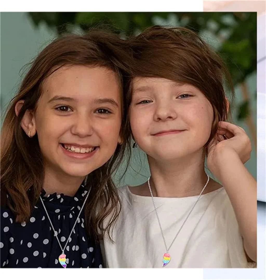 گردنبند خزنه بهترین دوستان، ست 2 عددی گردنبند قلب مغناطیسی جدا شونده، هدیه دوستی، آویز ست BFF گردنبند خزنه بهترین دوستان، ست 2 عددی گردنبند قلب مغناطیسی جدا شونده، هدیه دوستی، آویز ست BFF