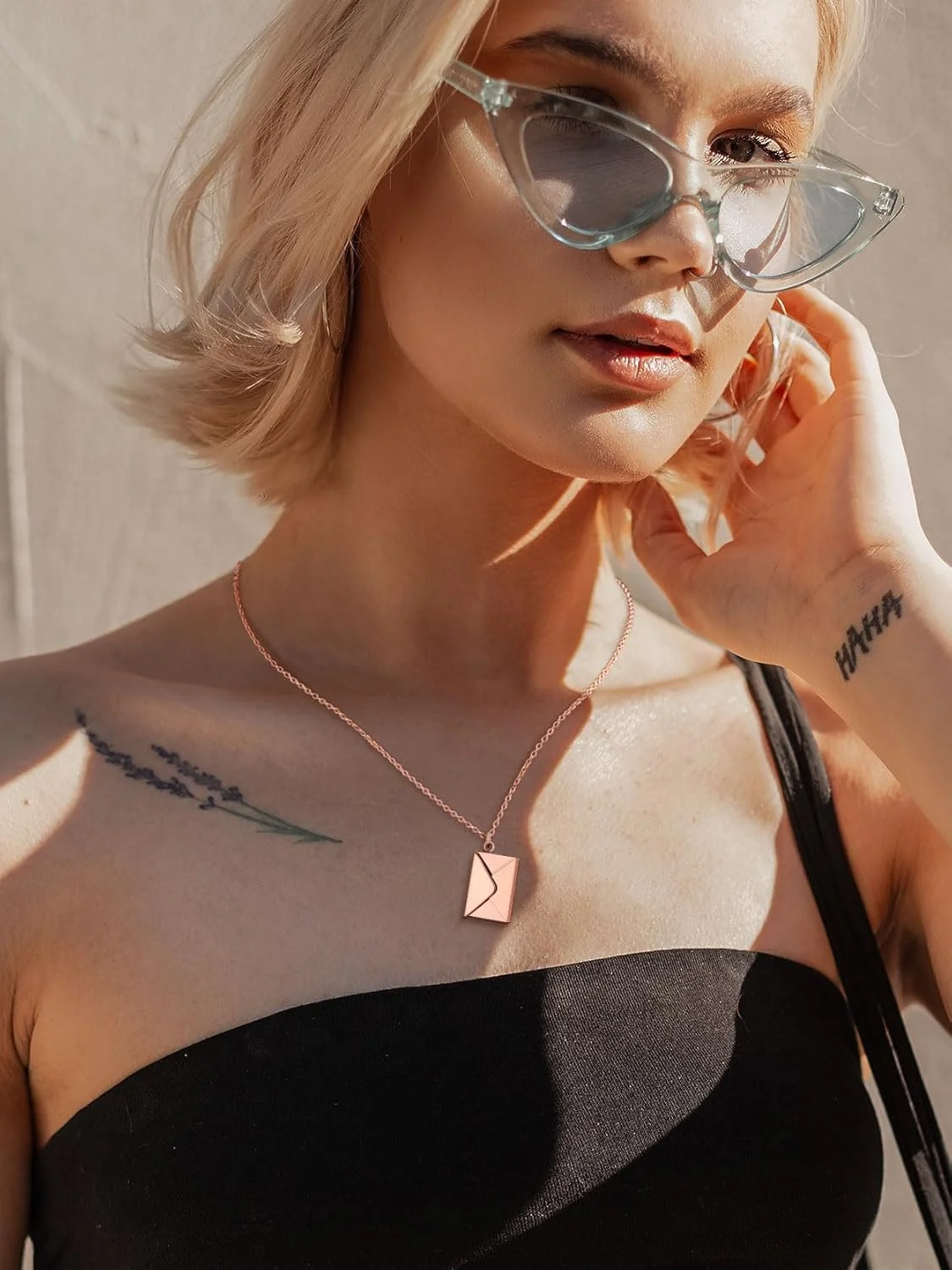 گردنبند نامه عاشقانه، گردنبند پاکت نامه، قفل گردنبند رزگلد، جواهرات استیل ضد زنگ برای مادر، همسر، بهترین دوست گردنبند نامه عاشقانه، گردنبند پاکت نامه، قفل گردنبند رزگلد، جواهرات استیل ضد زنگ برای مادر، همسر، بهترین دوست