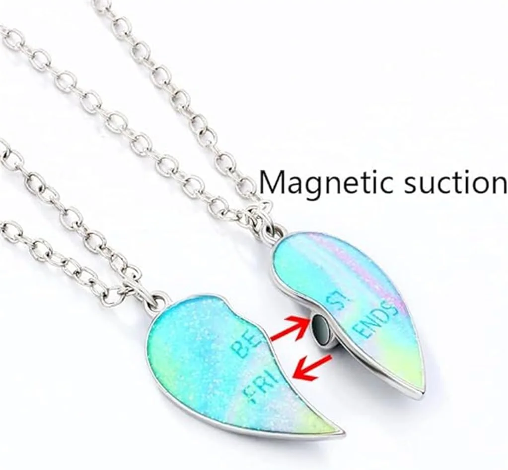 گردنبندهای دوستی برای 2 نفر، گردنبند آویز قلب BFF، ست گردنبند خواهرانه برای بهترین دوستان، هدیه تولد و ولنتاین گردنبندهای دوستی برای 2 نفر، گردنبند آویز قلب BFF، ست گردنبند خواهرانه برای بهترین دوستان، هدیه تولد و ولنتاین