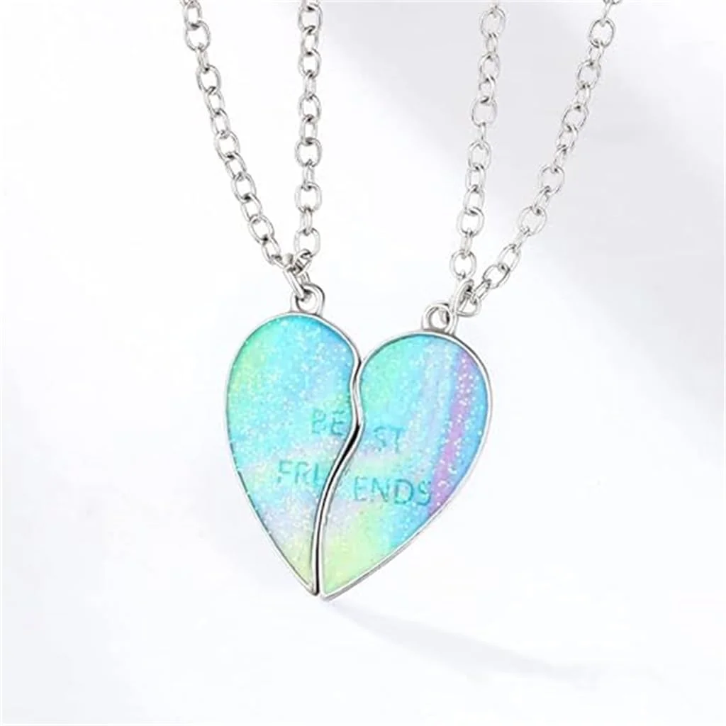 گردنبندهای دوستی برای 2 نفر، گردنبند آویز قلب BFF، ست گردنبند خواهرانه برای بهترین دوستان، هدیه تولد و ولنتاین گردنبندهای دوستی برای 2 نفر، گردنبند آویز قلب BFF، ست گردنبند خواهرانه برای بهترین دوستان، هدیه تولد و ولنتاین