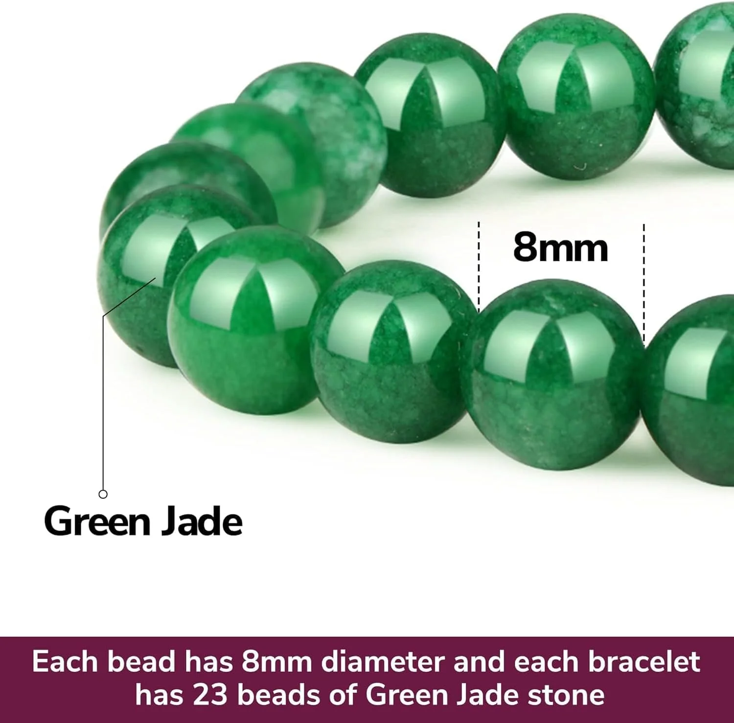 دستبند یشم سبز، دستبند ثروت کریستال شفابخش، دستبند یشم برای زنان و مردان، ایجاد شانس خوب، رفاه و تعادل عاطفی، سایز قابل تنظیم