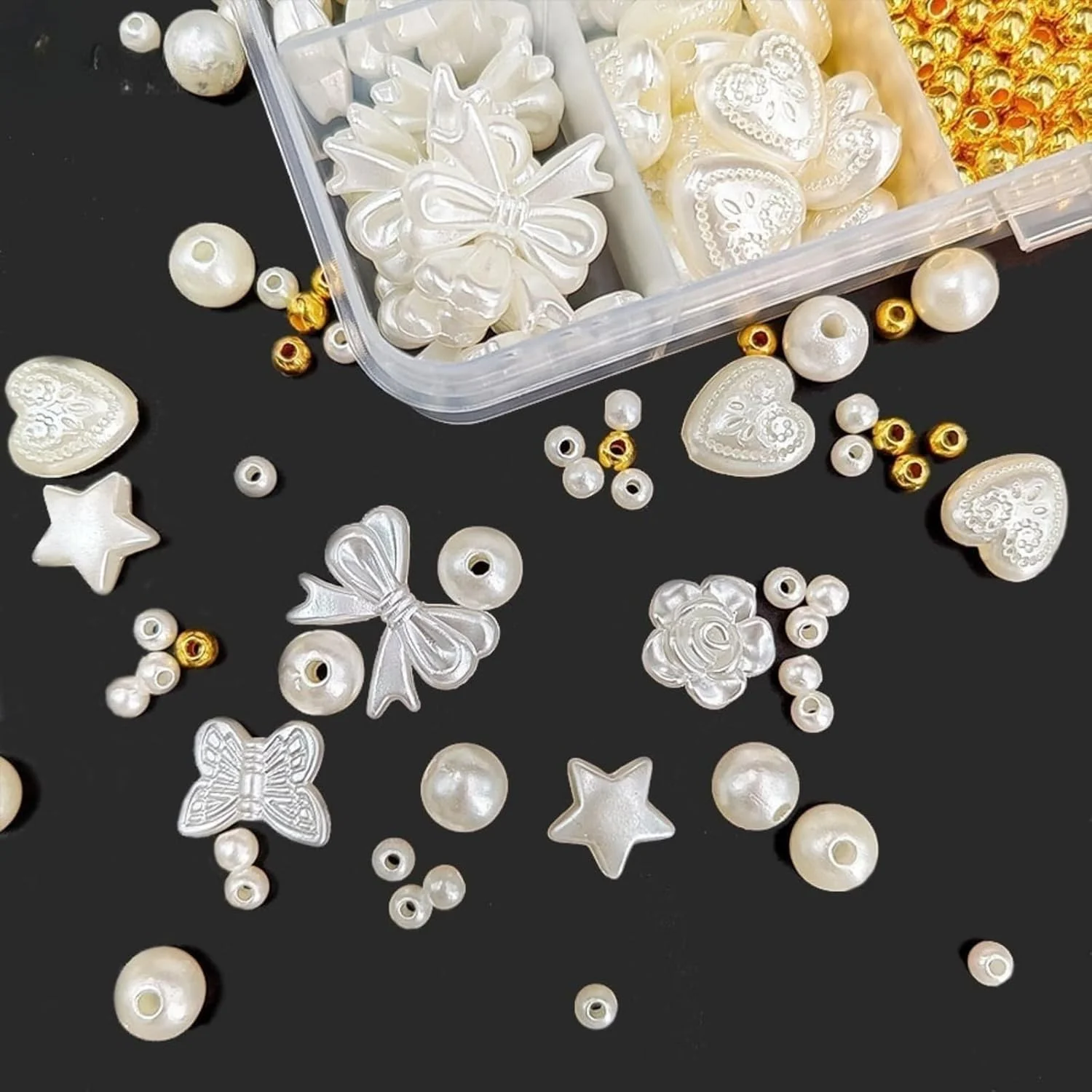 ست ساخت گردنبند مرواریدی 760 تکه، مهره های دستبند برای بزرگسالان، دستبند دوستی کودکان، ست ساخت جواهرات برای دختران نوجوان مروارید