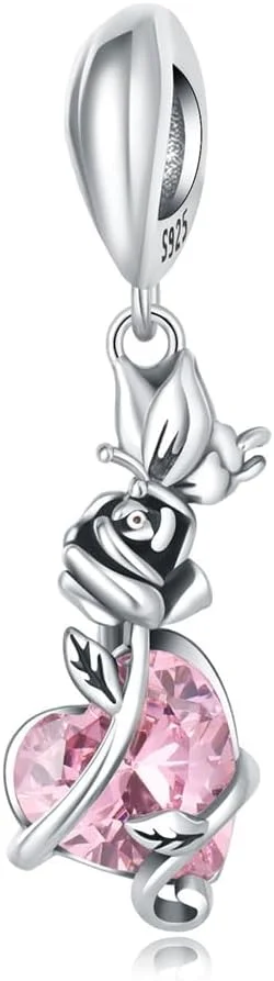 آویزهای نقره استرلینگ 925 مناسب برای گردنبندهای آویز، آویز دستبند، مهره های هدیه جواهرات برای زنان