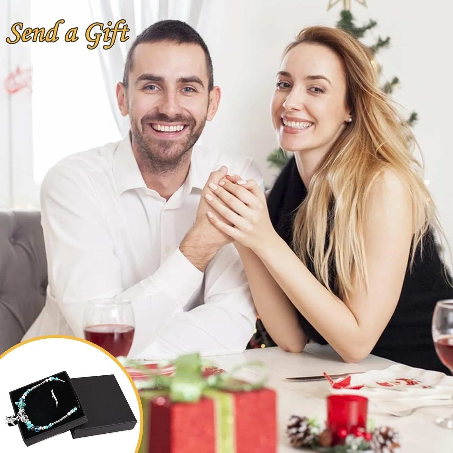 جعبه جواهرات خزنه، بسته بندی هدیه جواهرات 2 عددی جعبه های مقوایی کرافت مشکی مربعی برای نگهداری گردنبند، انگشتر و آویز دستبند جعبه جواهرات خزنه، بسته بندی هدیه جواهرات 2 عددی جعبه های مقوایی کرافت مشکی مربعی برای نگهداری گردنبند، انگشتر و آویز دستبند