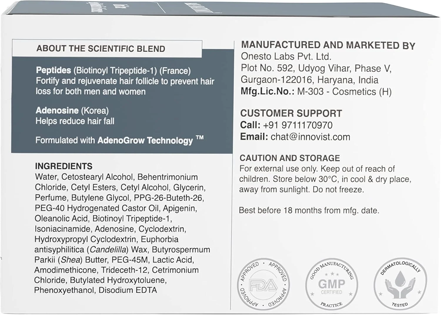 ماسک ضد ریزش مو Bare Anatomy، کنترل 5 برابری ریزش مو، مناسب برای انواع مو، غنی شده با آدنوزین و پپتیدها، 250 میلی لیتر
