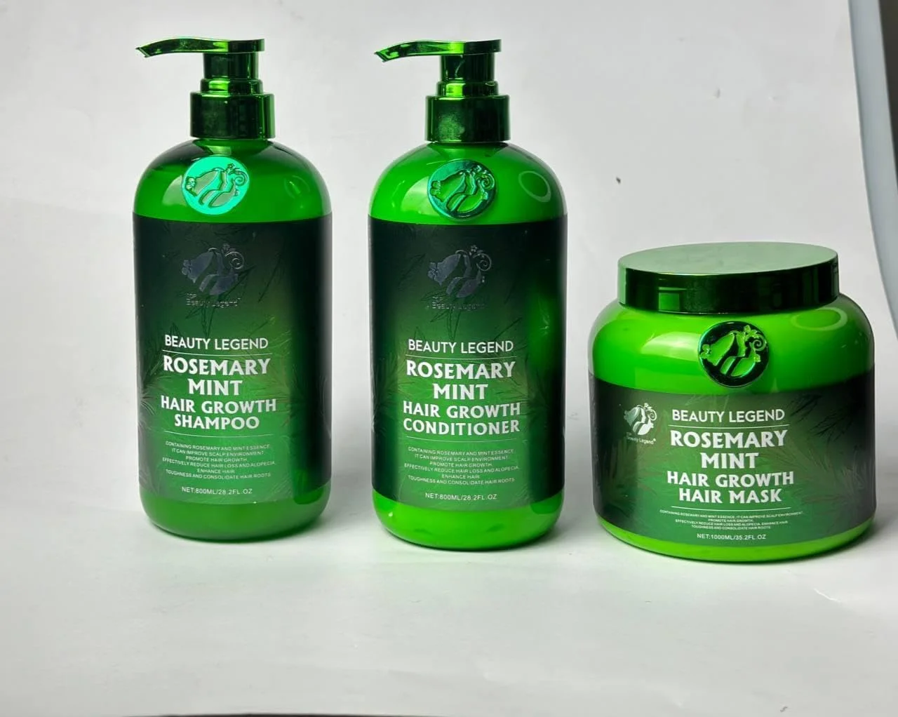 ماسک مو رزماری نعناع برای موهای خشک و آسیب دیده، تقویت کننده مو برای موهای نازک، تغذیه عمیق برای موخوره و شکنندگی، ایمن برای انواع مو، 1000 میلی لیتر