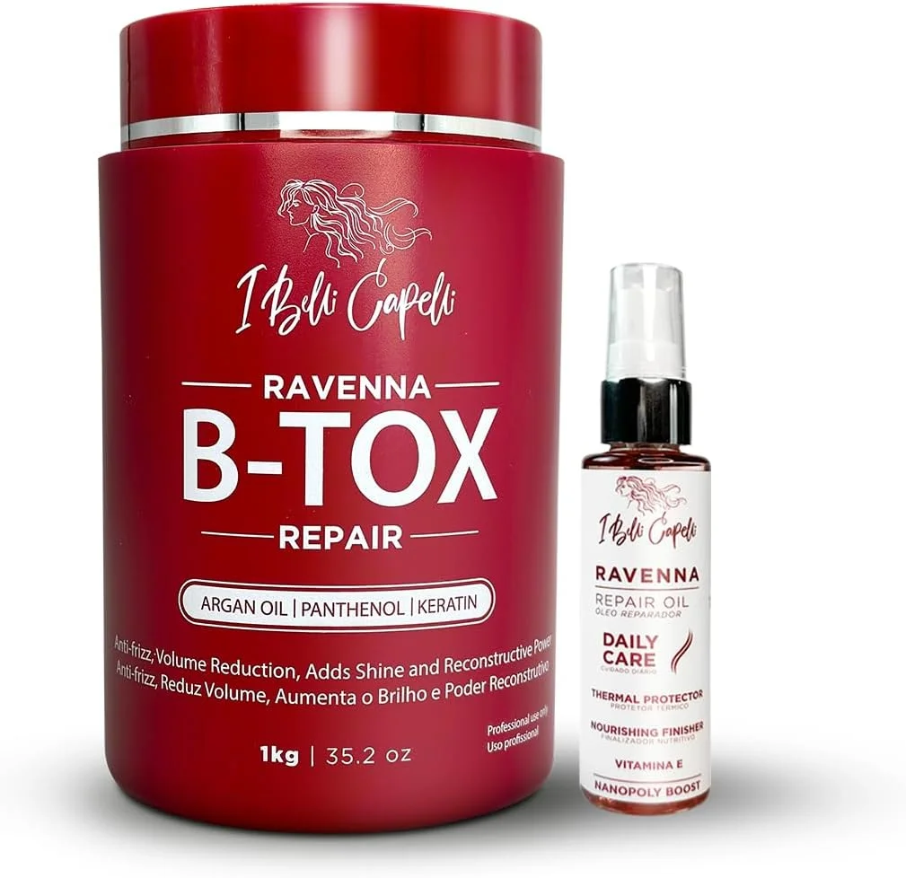 مجموعه روغن ترمیم کننده و صاف کننده مو Ravenna B-tox ای بِلّی کاپِلّی – سیستم کامل صافی و ترمیم مو مجموعه روغن ترمیم کننده و صاف کننده مو Ravenna B-tox ای بِلّی کاپِلّی – سیستم کامل صافی و ترمیم مو