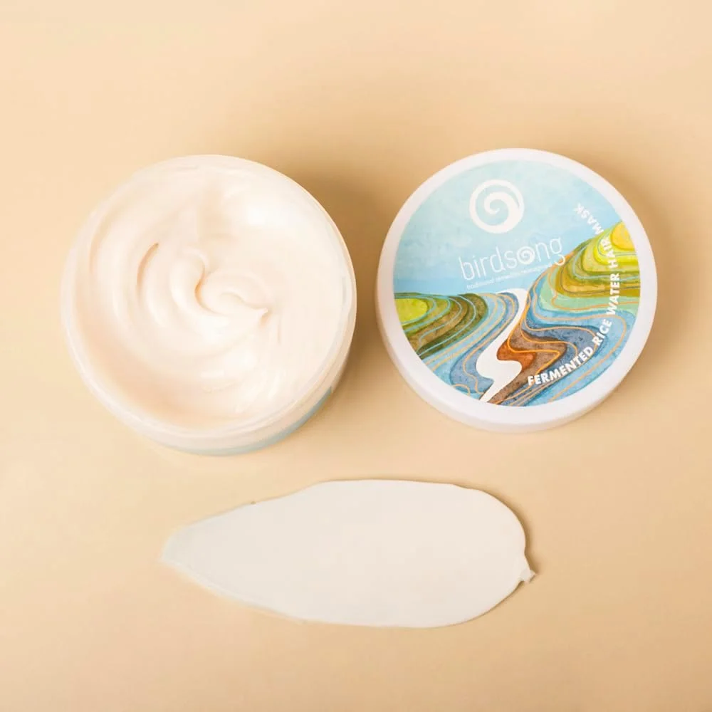 ماسک موی آب برنج تخمیر شده Birdsong برای تقویت و صاف کردن مو، موهای وز، 200 گرم