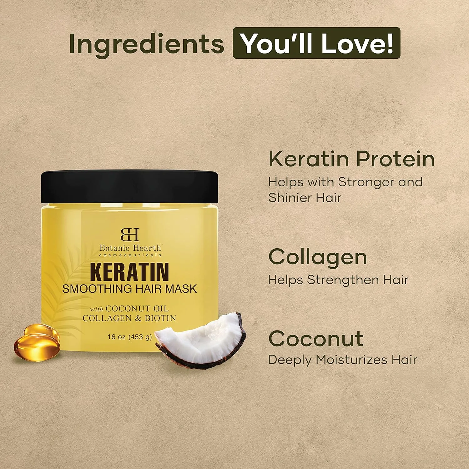 ماسک مو کراتین بوتانیک هارت - حاوی بیوتین و کلاژن برای موهای خشک، آسیب دیده و رنگ شده - ترمیم کننده، احیا کننده، نرم کننده، حالت دهنده و تقویت کننده انواع مو - آقایان و بانوان - 473 میلی لیتر ماسک مو کراتین بوتانیک هارت - حاوی بیوتین و کلاژن برای موهای خشک، آسیب دیده و رنگ شده - ترمیم کننده، احیا کننده، نرم کننده، حالت دهنده و تقویت کننده انواع مو - آقایان و بانوان - 473 میلی لیتر