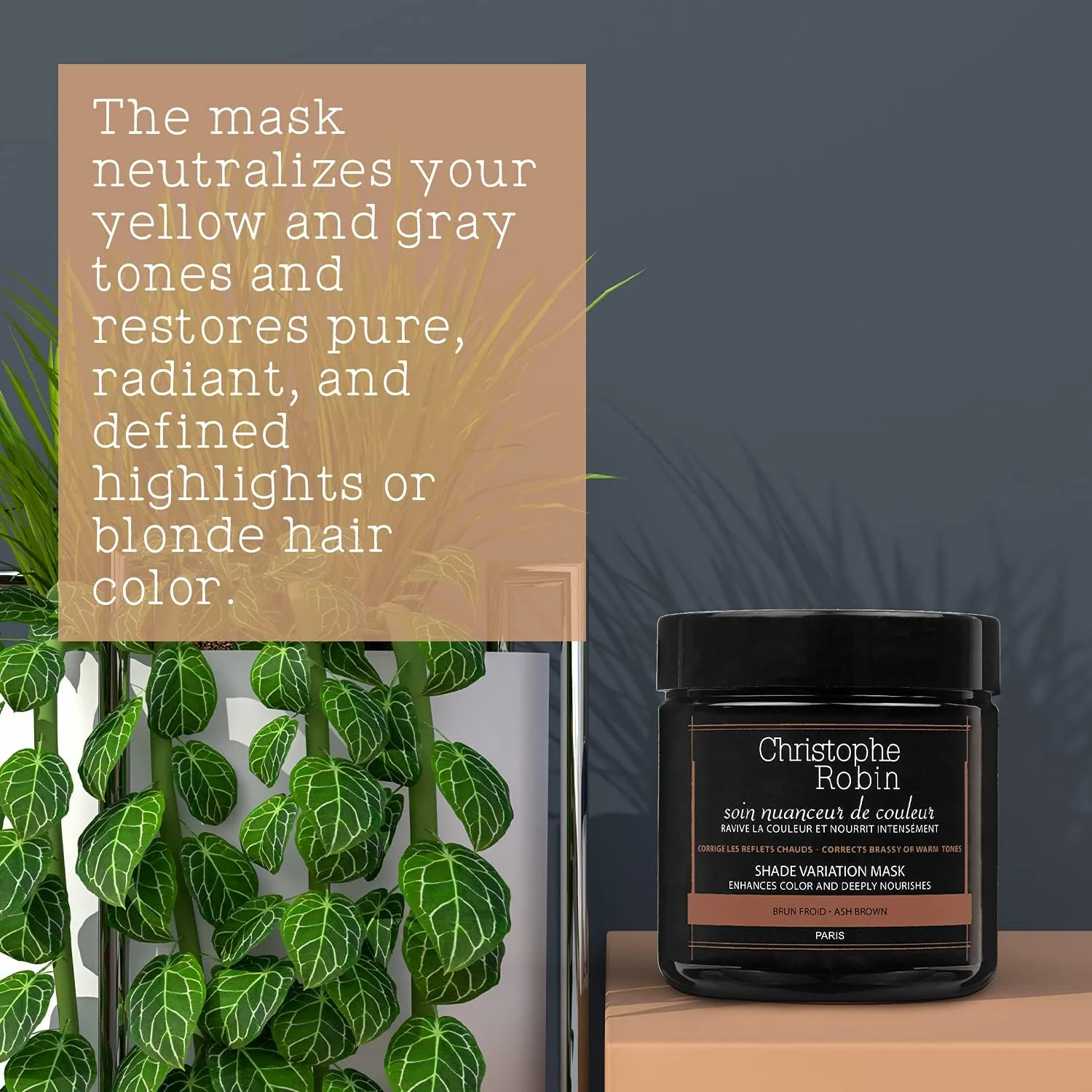 ماسک تغییر رنگ مو کریستوف رابین - قهوه ای دودی 250 میلی لیتر