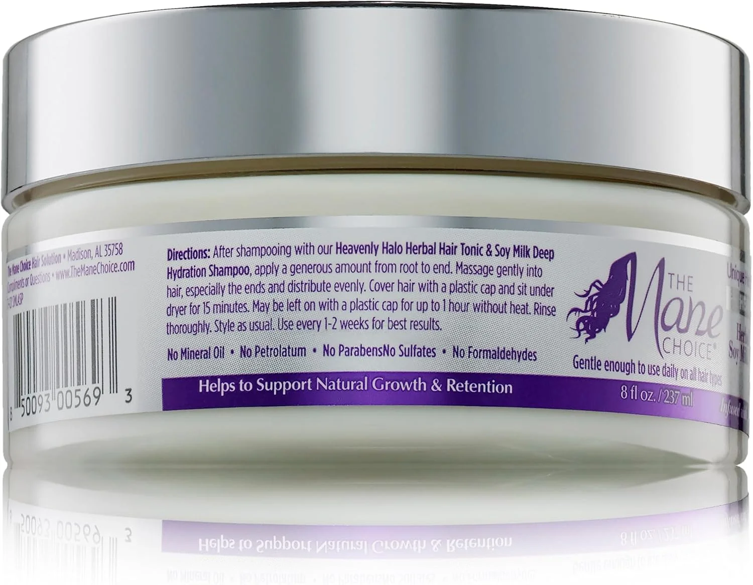 تونیک گیاهی مو و ماسک آبرسان عمیق شیر سویا هِونلی هالو - درمان مو برای موهای خشک و تشنه که نیاز به آبرسانی شدید دارند (237 میلی لیتر)