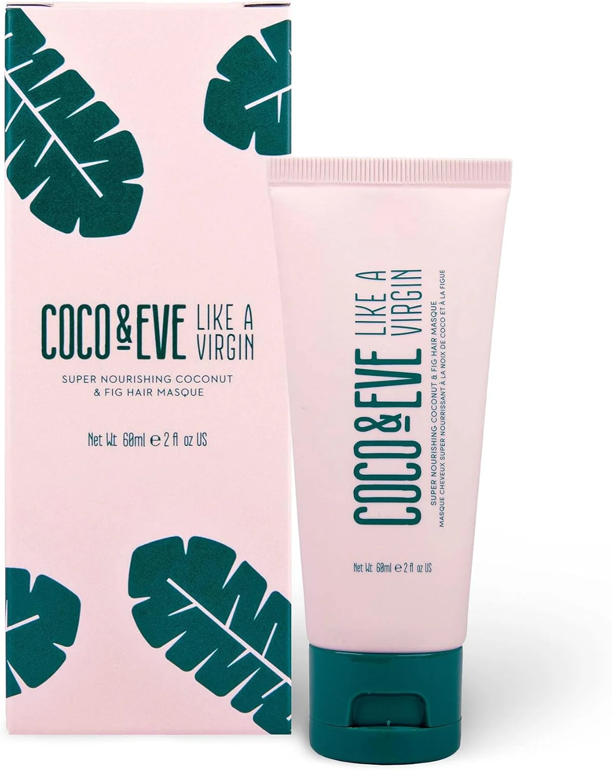 ماسک مو نارگیل و انجیر Coco & Eve Like a Virgin، سایز مسافرتی (60 میلی لیتر). تغذیه کننده فوق العاده و درمان عمقی مو