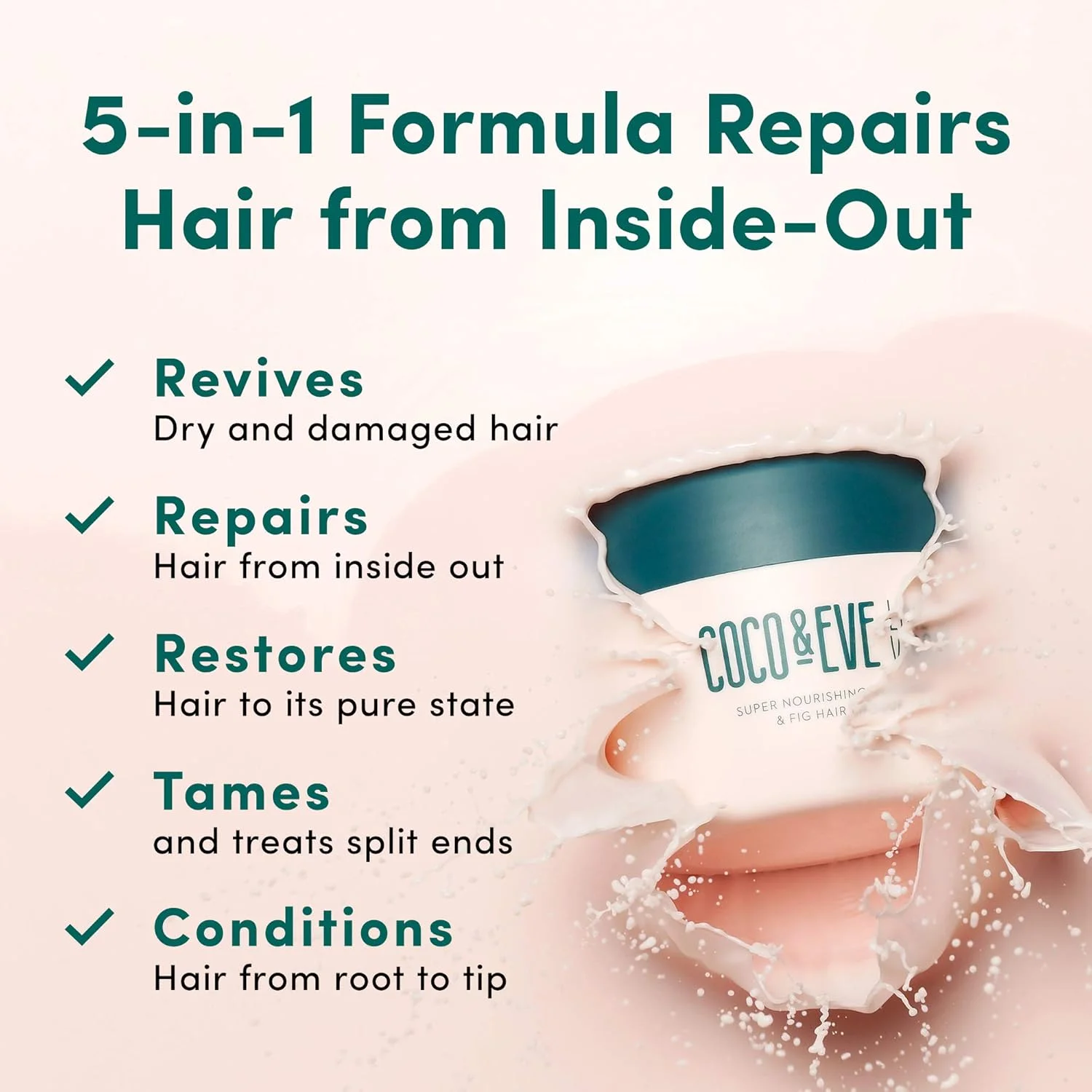 ماسک مو نارگیل و انجیر Coco & Eve Like a Virgin، سایز مسافرتی (60 میلی لیتر). تغذیه کننده فوق العاده و درمان عمقی مو ماسک مو نارگیل و انجیر Coco & Eve Like a Virgin، سایز مسافرتی (60 میلی لیتر). تغذیه کننده فوق العاده و درمان عمقی مو