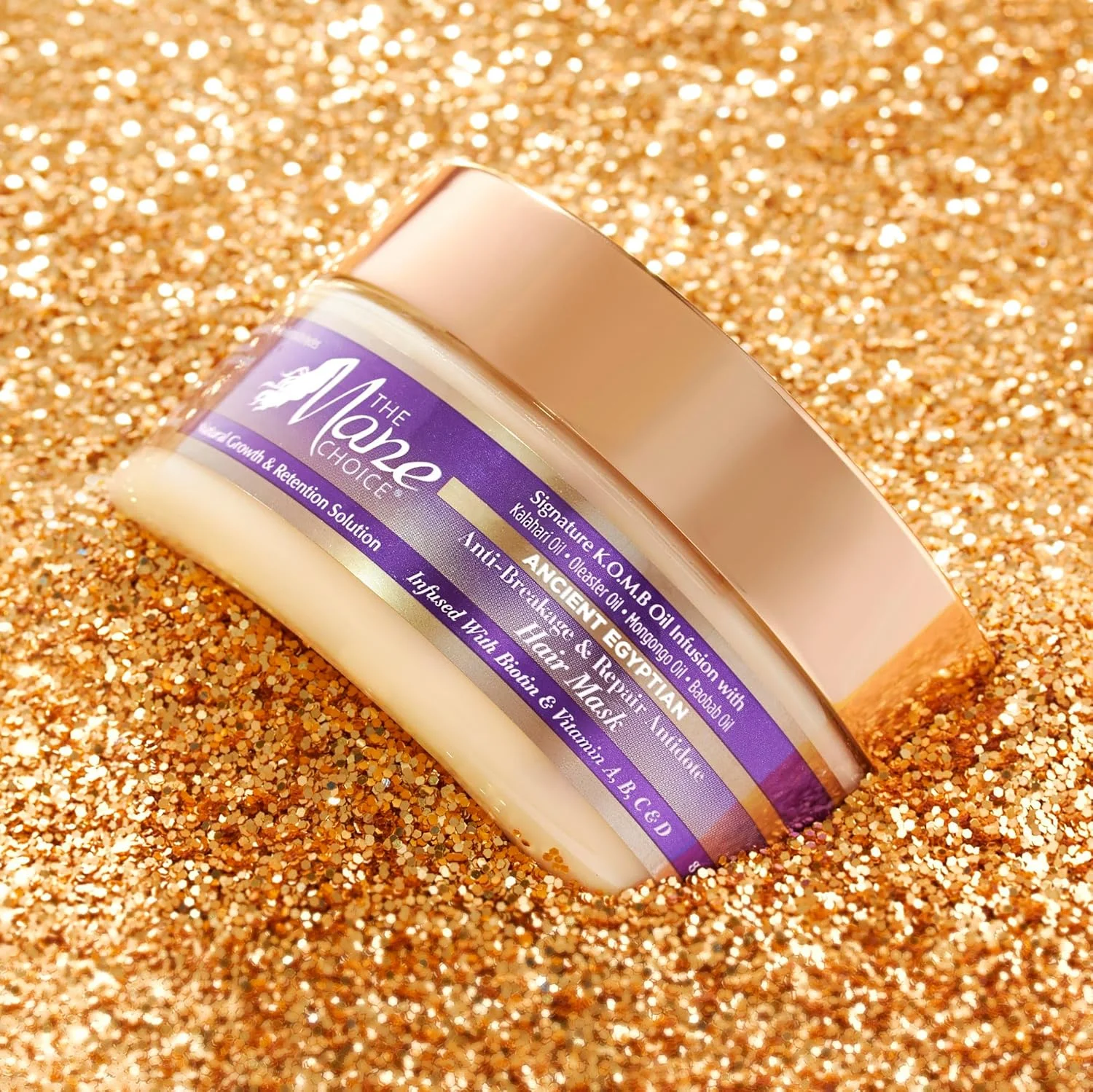 ماسک موی ترمیم کننده و ضد شکنندگی موی باستانی مصری دِ مِین چویس - محافظت، ترمیم و احیای موهای آسیب دیده و تقویت رشد و حفظ مو (236 میلی لیتر)