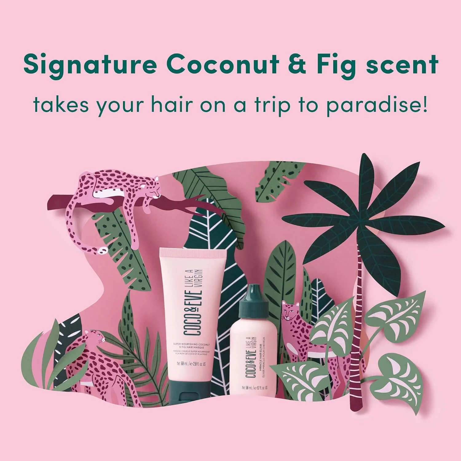 مجموعه مراقبت مو Coco & Eve – شامل ماسک مو و روغن مو، مناسب برای انواع مو، ترمیم کننده و آبرسان قوی، محافظت در برابر حرارت و درخشان کننده