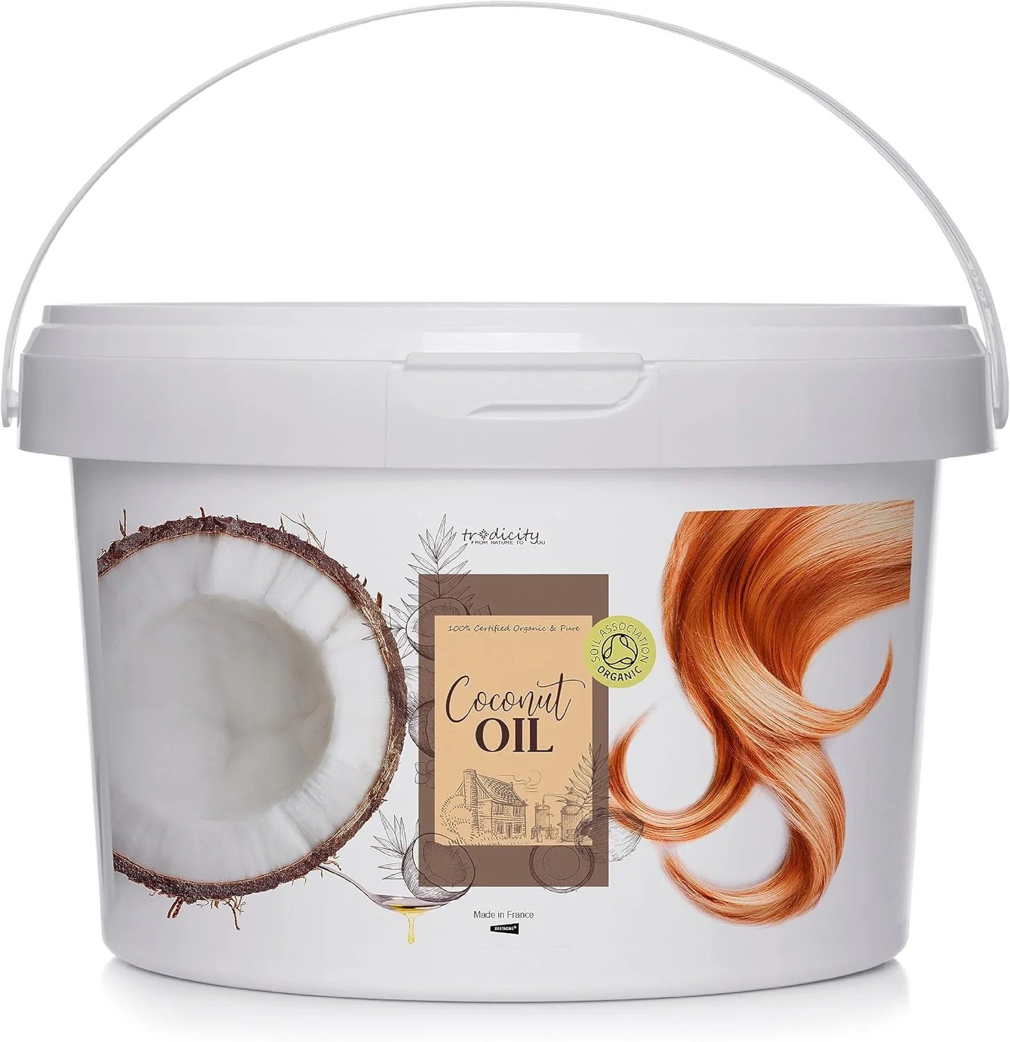 سرم مو روغن نارگیل 3500 میلی لیتر مناسب موهای خشک، آسیب دیده و وز. روغن رشد مو، ماسک و نرم کننده مو، روغن ریش، ضد شوره سر، درمان ترمیم و احیا