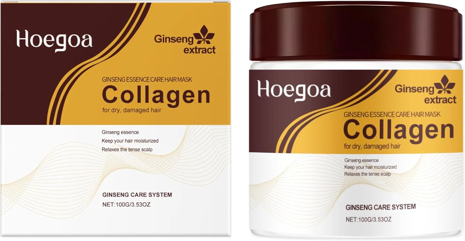 ماسک مو کلاژن با روغن آرگان، درمان ترمیم کننده عمیق برای موهای خشک و آسیب دیده، رطوبت و درخشش را باز می گرداند، مناسب برای انواع مو، مراقبت فشرده از مو