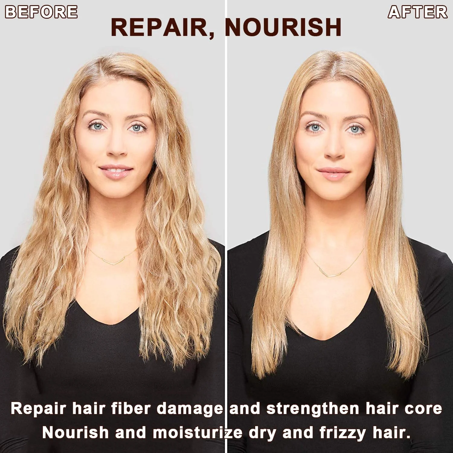 ماسک مو کلاژن برای موهای آسیب دیده - ماسک مو کراتین و روغن نارگیل، ترمیم کننده عمیق و نرم کننده حاوی روغن آرگان برای موهای فر، صاف، نازک و کم حجم (500 میلی لیتر)