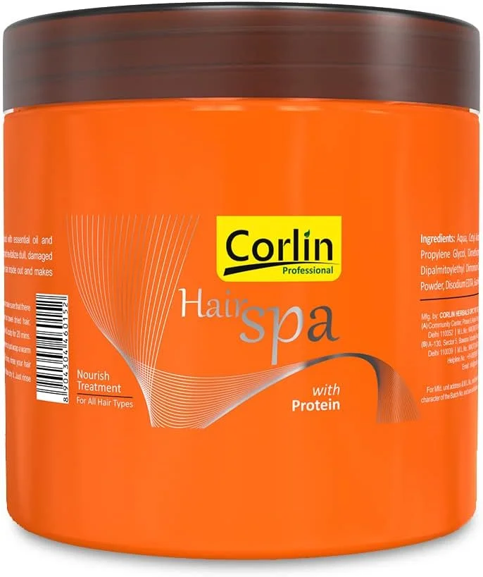 کرم اسپا موی کورلین برای خانم ها و آقایان، 800 گرم | درمان تغذیه کننده عمیق با پروتئین | ماسک موی خانگی برای موهای صاف و بدون وز