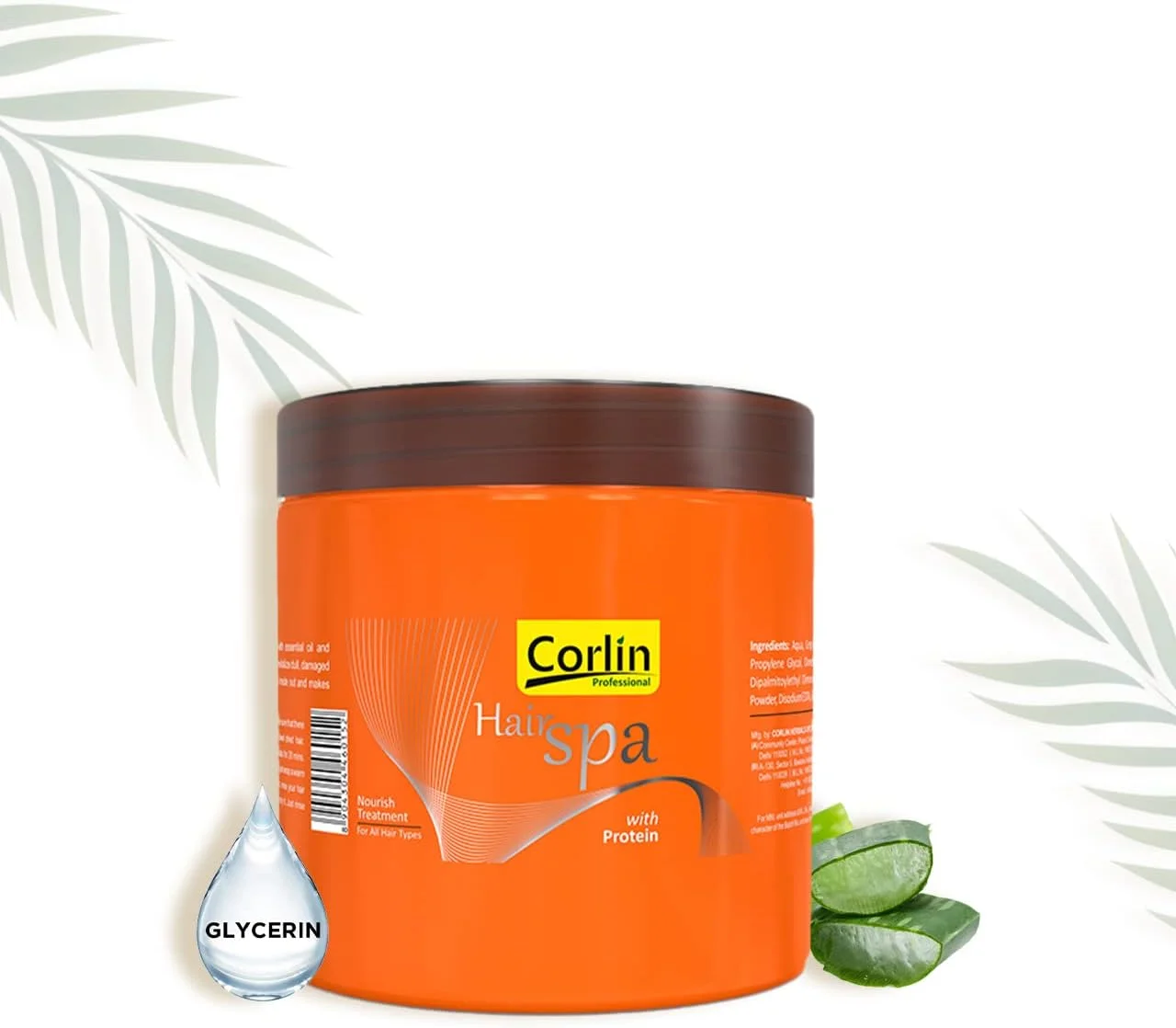 کرم اسپا موی کورلین برای خانم ها و آقایان، 800 گرم | درمان تغذیه کننده عمیق با پروتئین | ماسک موی خانگی برای موهای صاف و بدون وز