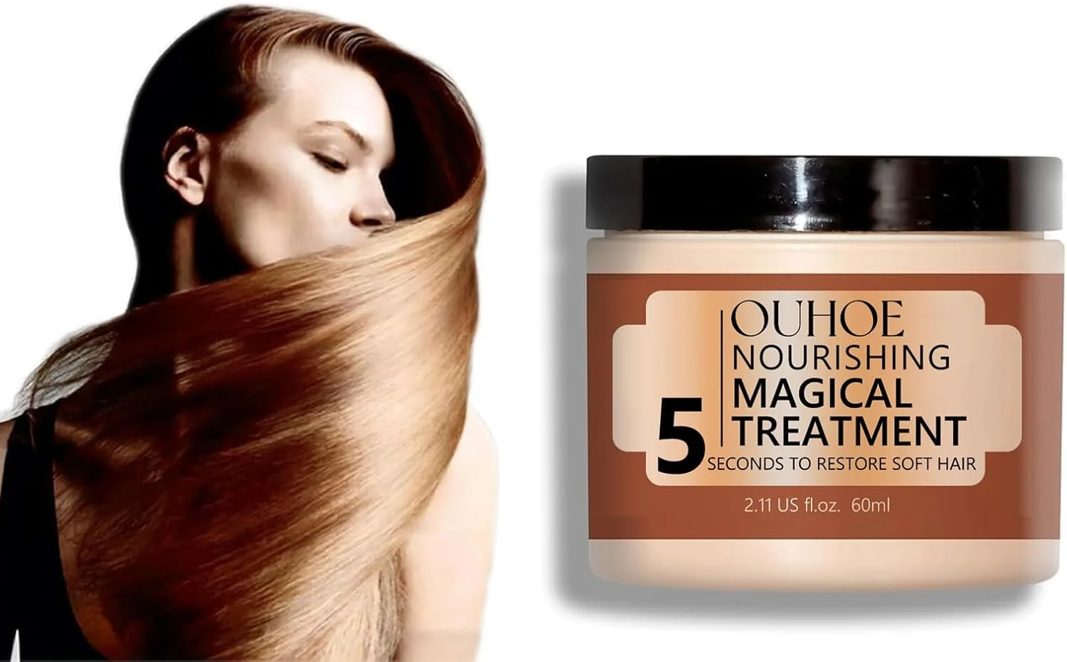 ماسک مو با تغذیه عمیق، موهای خشک و آسیب دیده را تنها در 5 ثانیه ترمیم می کند - کرم ترمیم کننده 60 میلی لیتری، استحکام را بازسازی و نرمی را برای مراقبت های ویژه باز می گرداند.